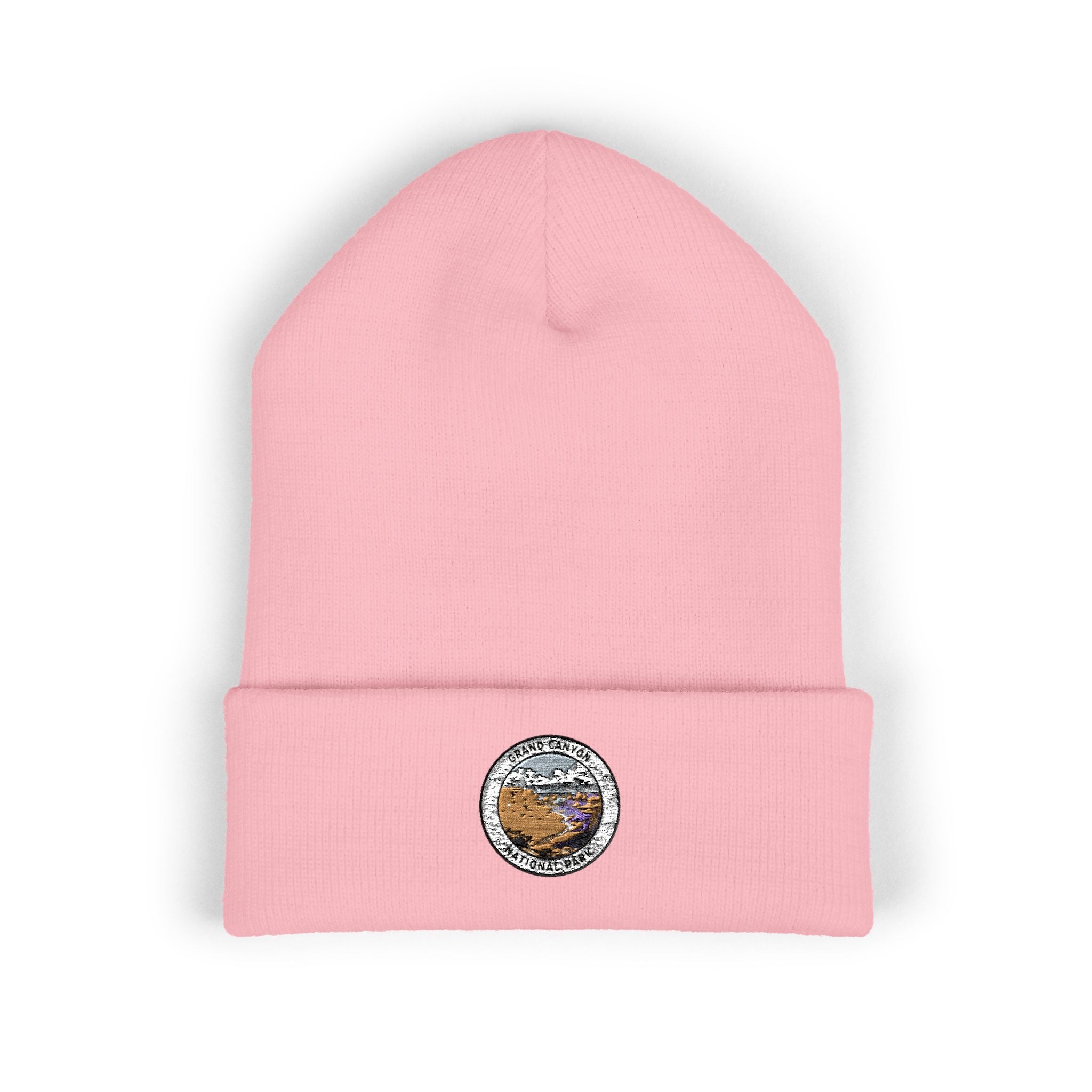 Vintage Globe Patch Beanie | Embroidered Cuffed Beanie