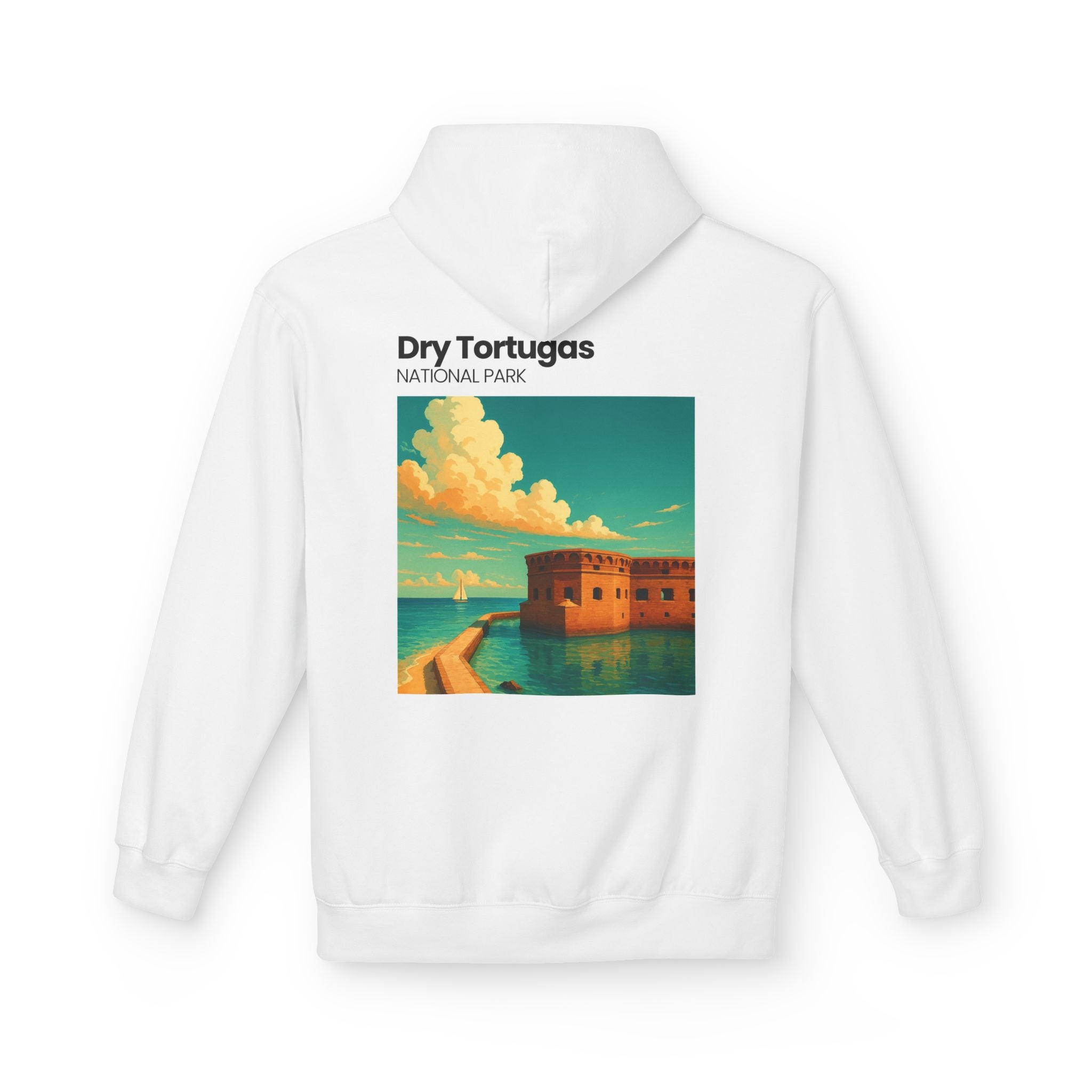 Dry Tortugas National Park Hoodie | Retro Fort Illustration