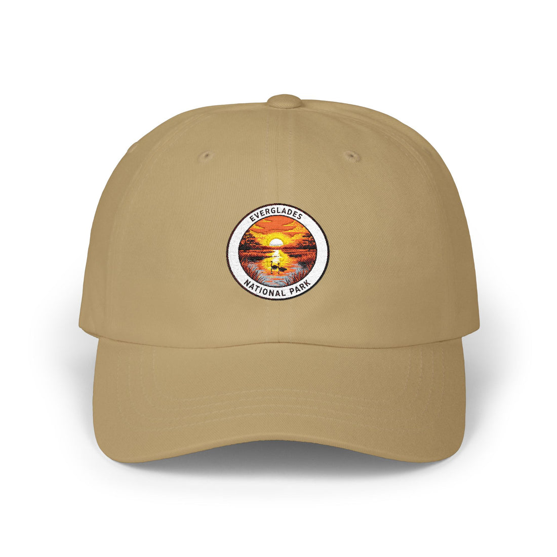 Sunset Beach Circle logo Dad Cap | Vintage Ocean Patch