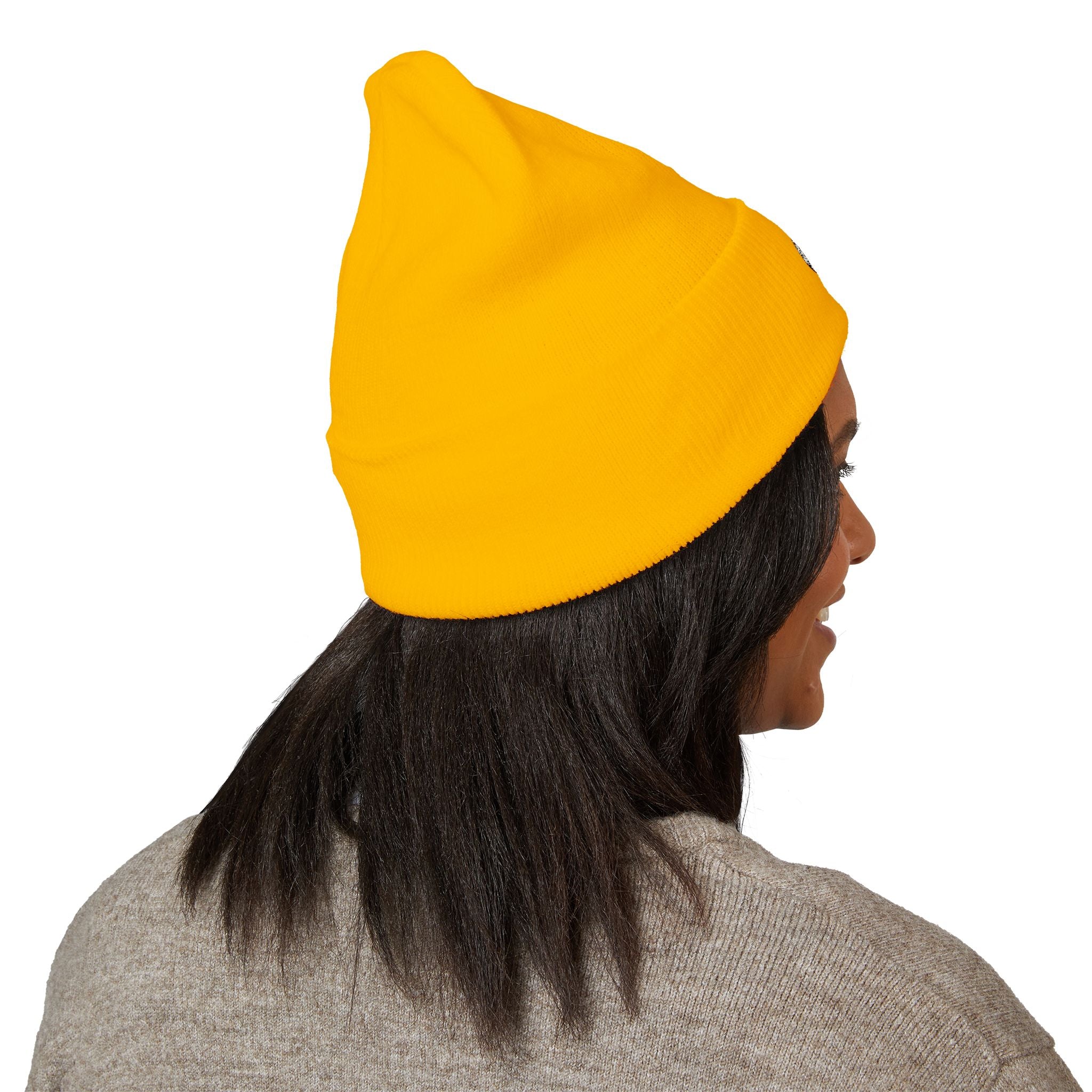 Zion Vintage Floral Badge embroidered beanie | Cuffed Beanie