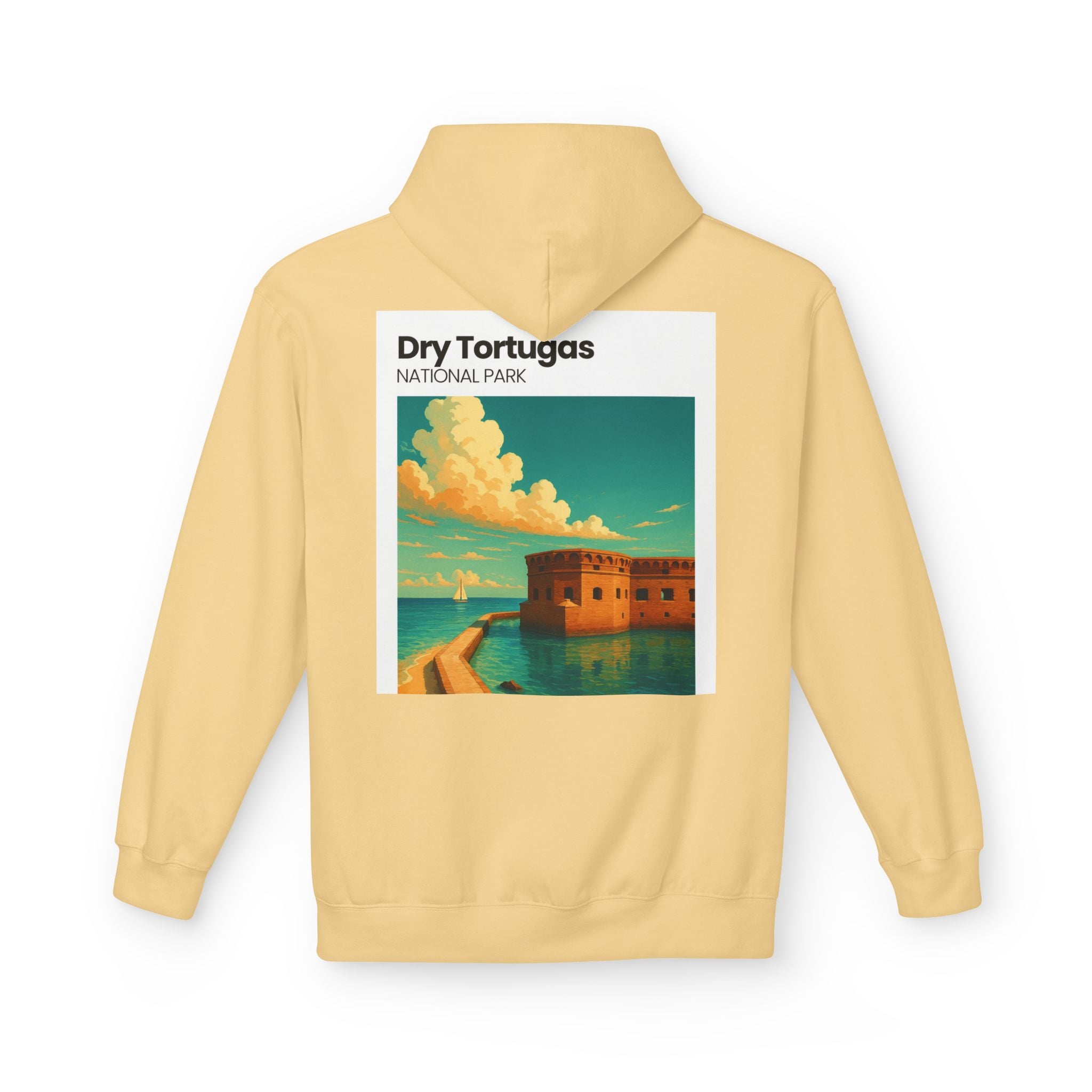Dry Tortugas National Park Hoodie | Retro Fort Illustration
