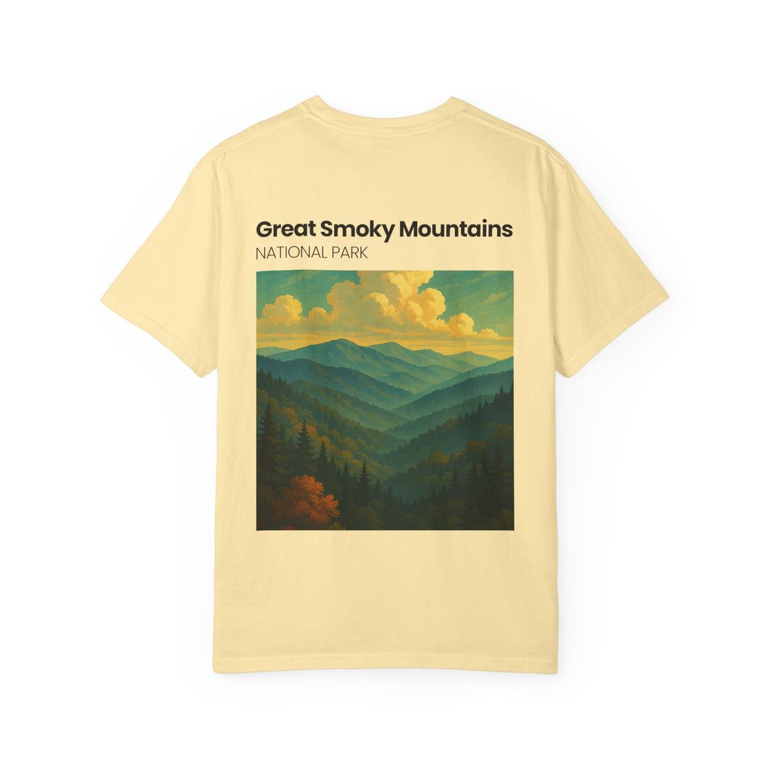 Great Smoky Mountains landscape T-shirt | National Park vintage poster