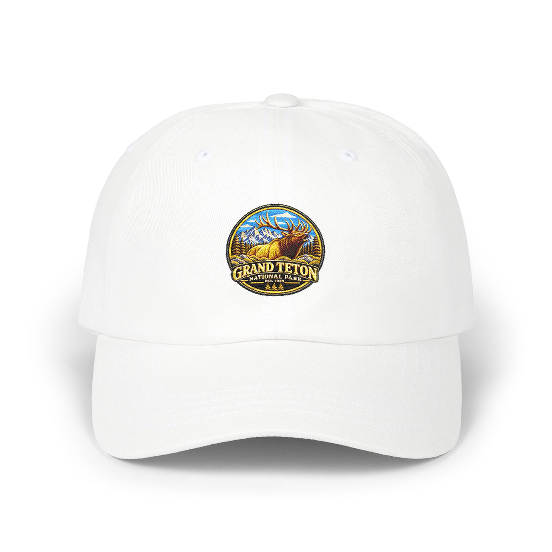 Grand Teton National Park Elk Round Logo Dad Cap