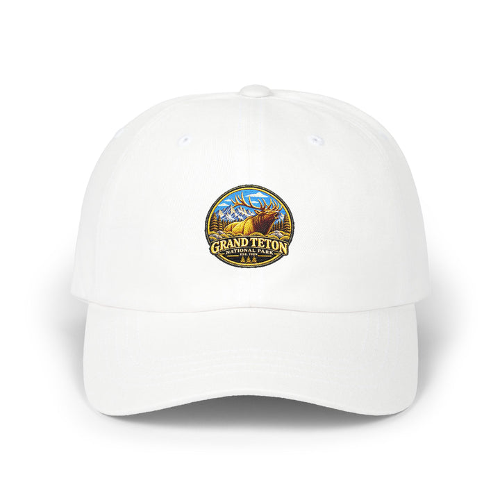 Grand Teton National Park Elk Round Logo Dad Cap