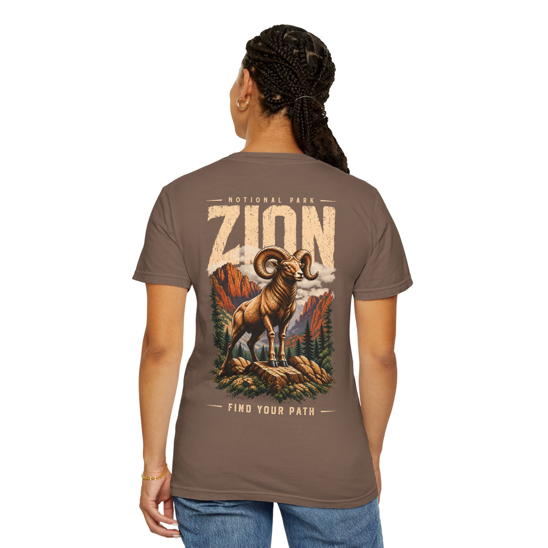 Bighorn Sheep Zion National Park Vintage Graphic T-Shirt