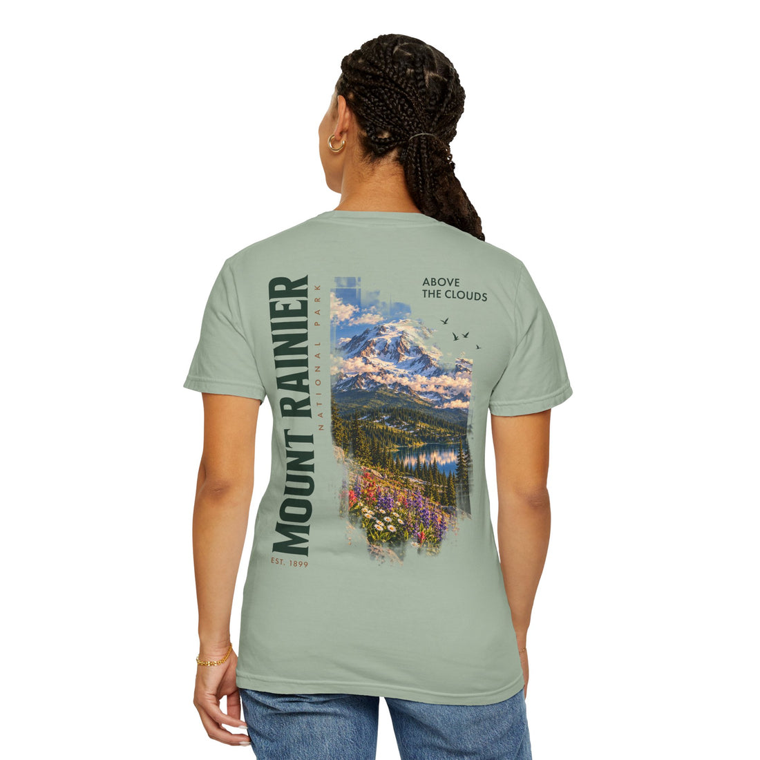 Mount Rainier National Park – Alpine Scene Graphic T-Shirt