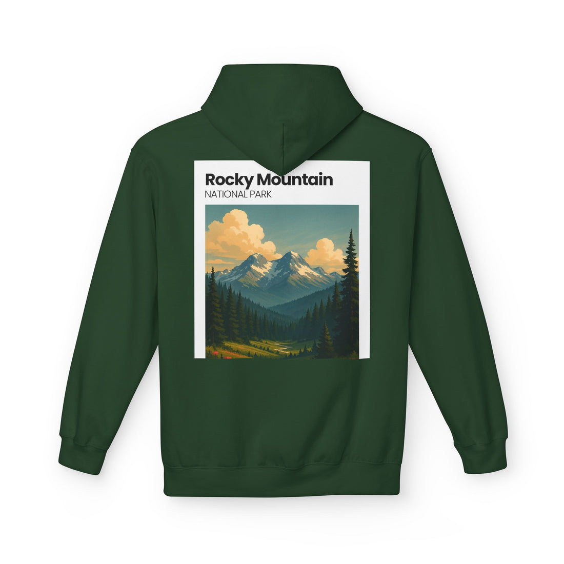 Rocky Mountain National Park Hoodie | Vintage Landscape Print