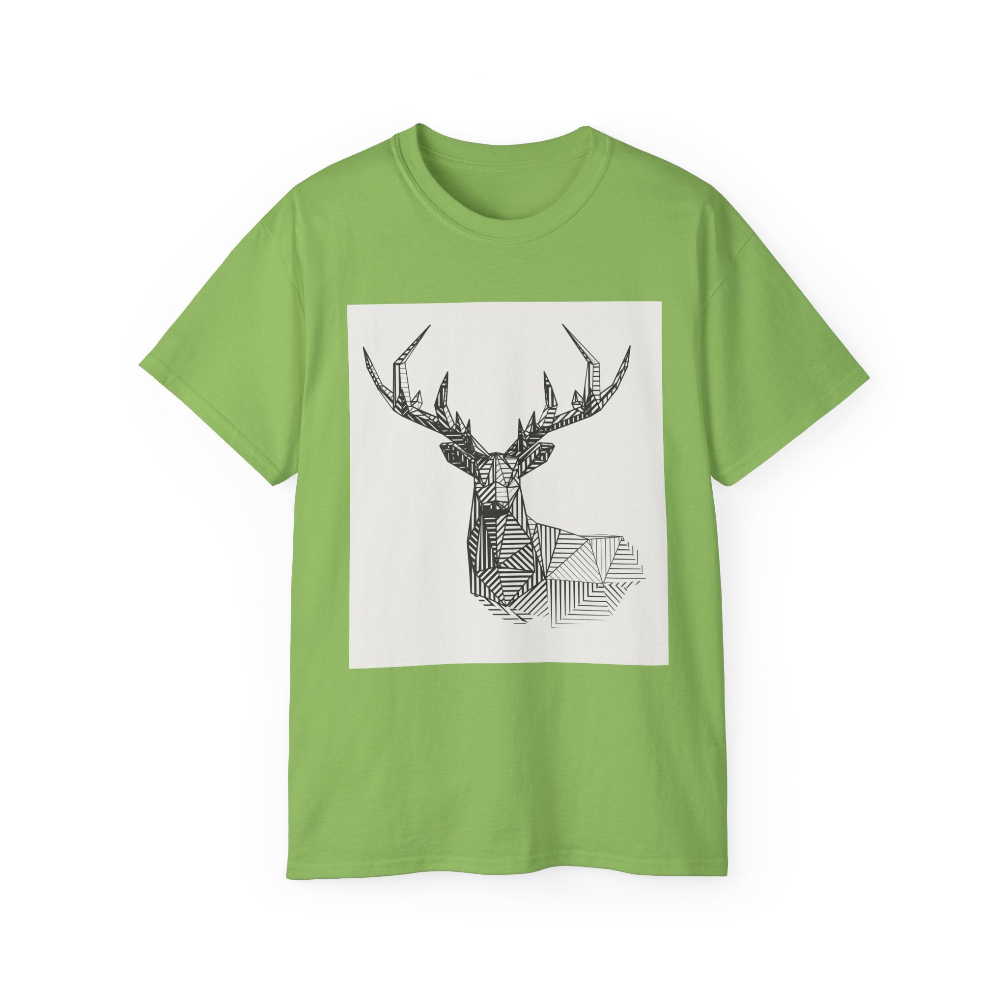 Geometric Deer Graphic Tee - Unisex Ultra Cotton T-Shirt