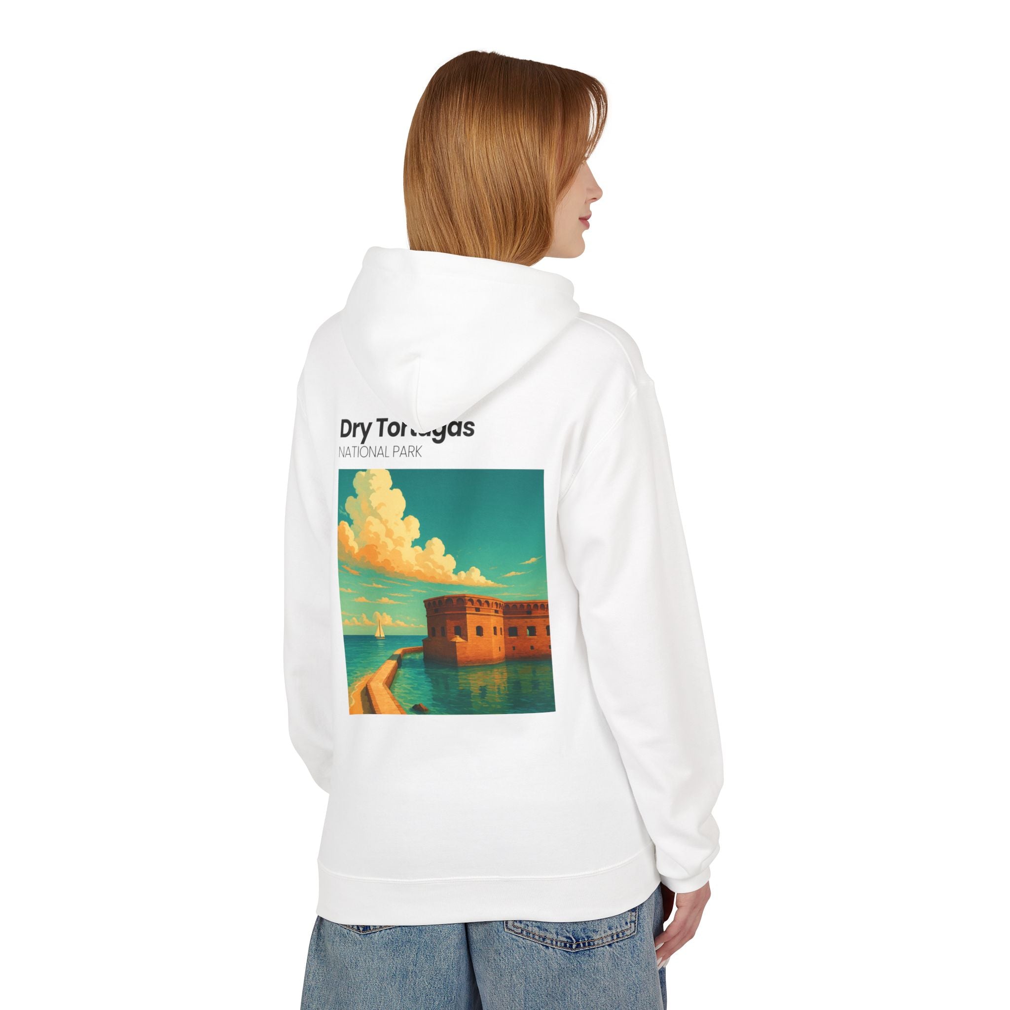 Dry Tortugas National Park Hoodie | Retro Fort Illustration