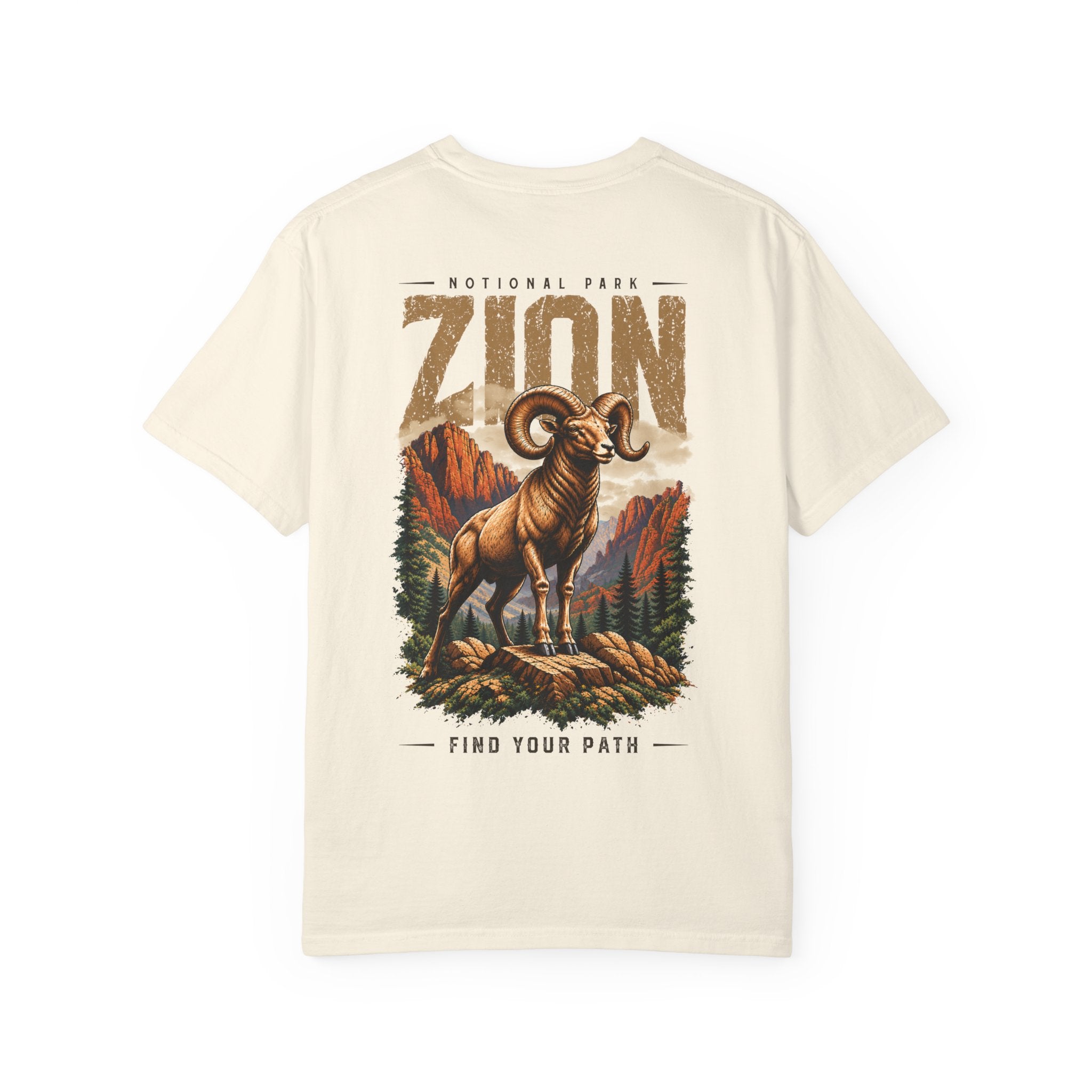 Bighorn Sheep Zion National Park Vintage Graphic T-Shirt