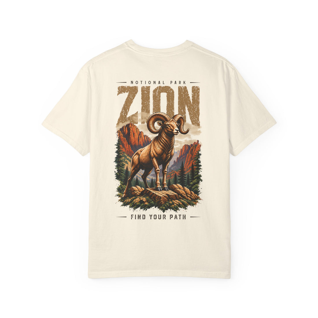 Bighorn Sheep Zion National Park Vintage Graphic T-Shirt