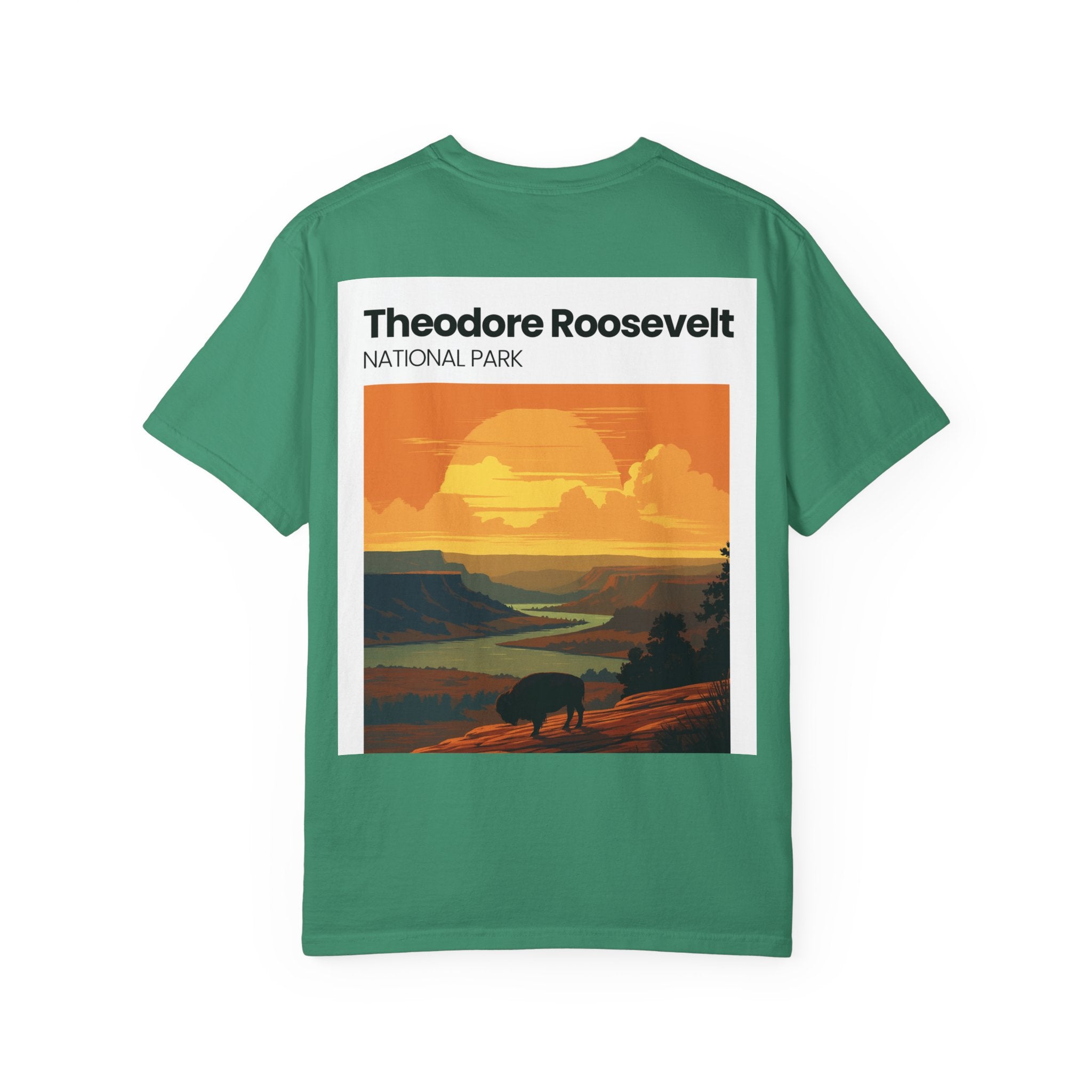 Theodore Roosevelt National Park Sunset T-shirt | Buffalo Landscape Tee