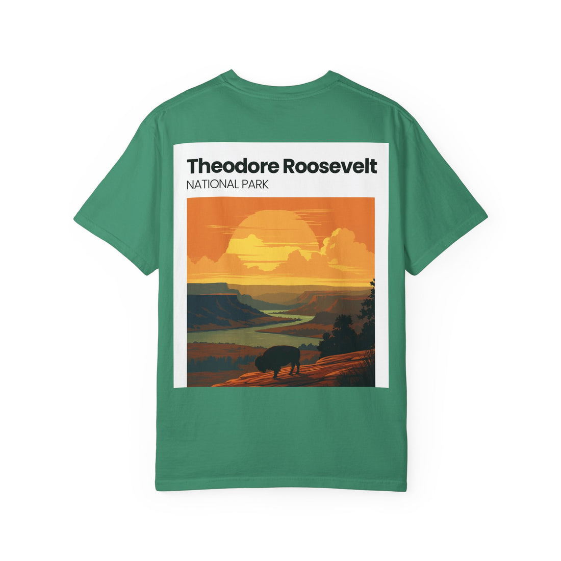 Theodore Roosevelt National Park Sunset T-shirt | Buffalo Landscape Tee