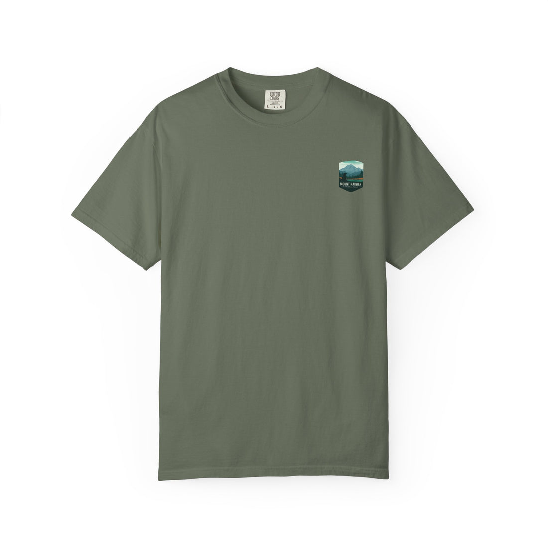 Mount Rainier National Park Poster T-Shirt | Vintage Landscape Graphic