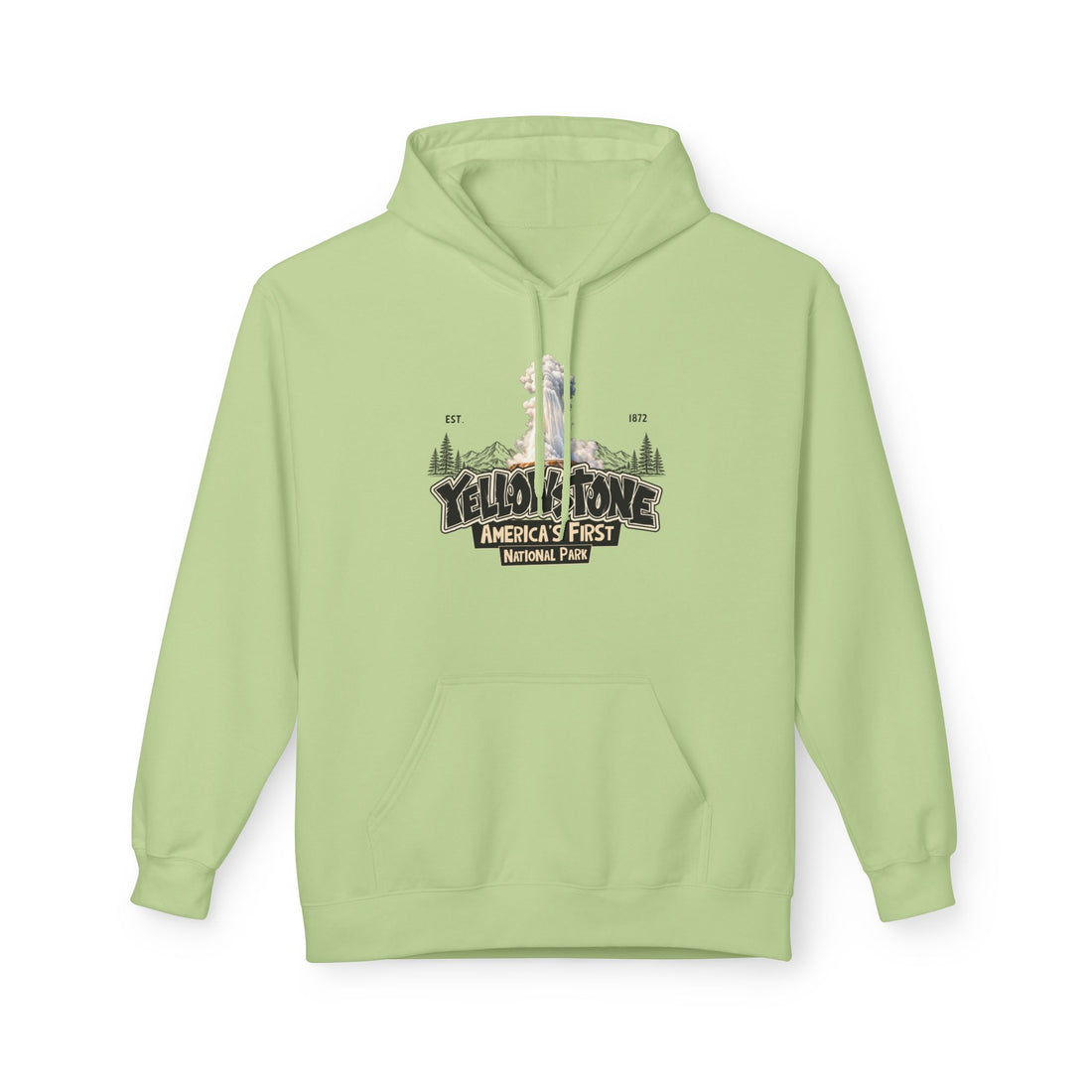 Yellowstone Old Faithful – Where the Wild Still Roams Hoodie Model2