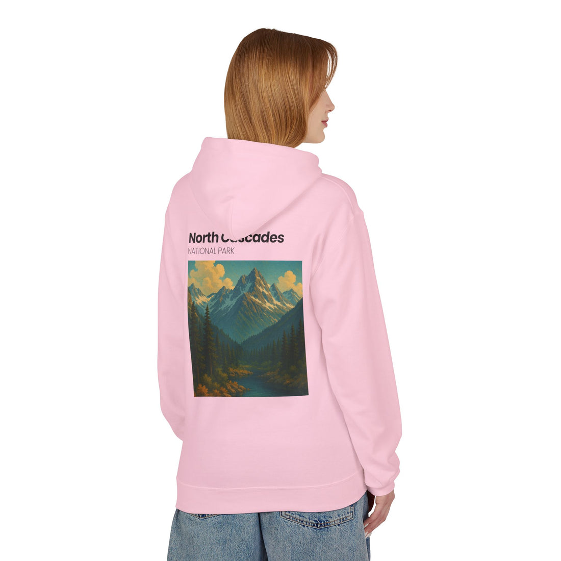 North Cascades National Park mountain art Hoodie | vintage landscape pullover