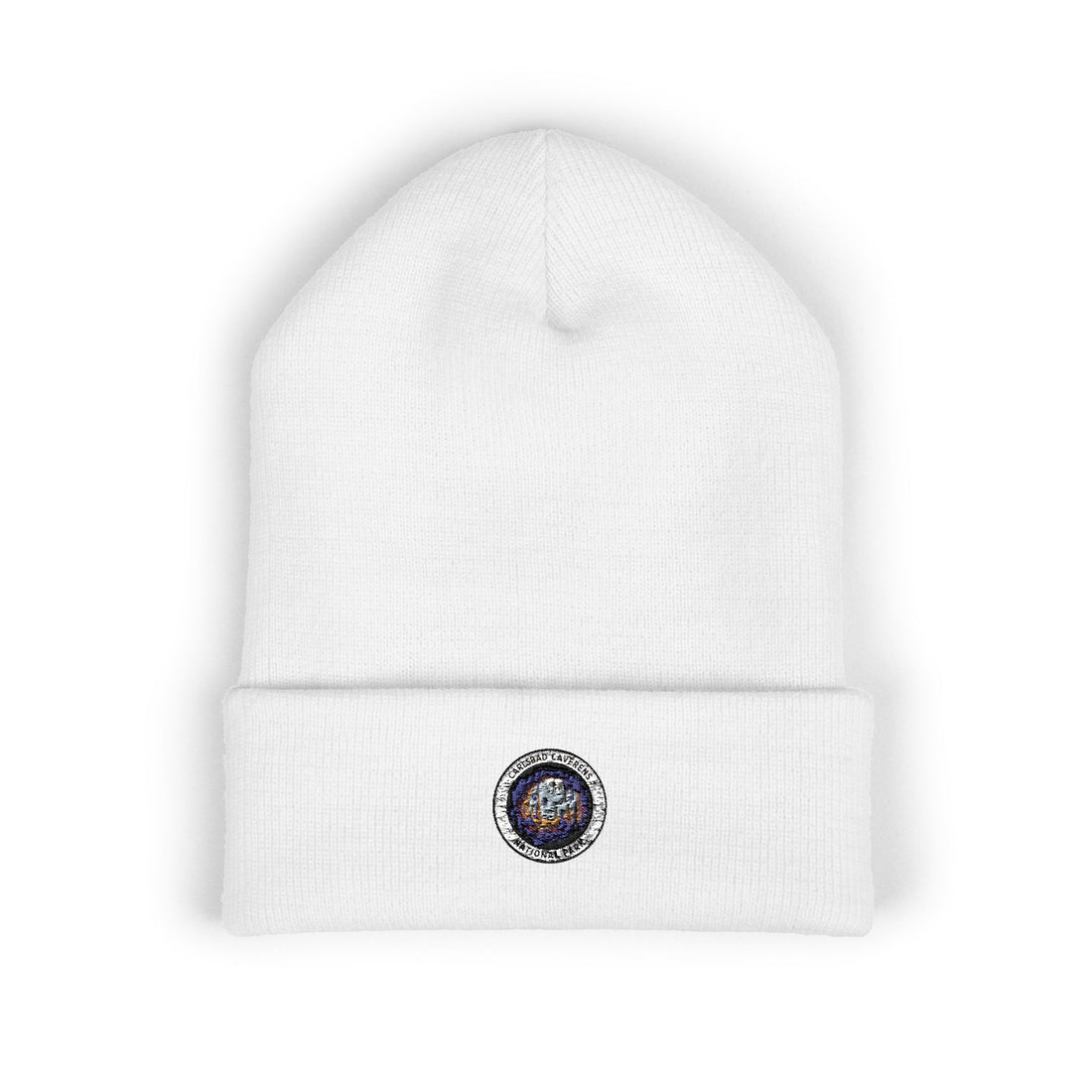 Mandala Compass Embroidered Beanie | Cuffed Knit Hat
