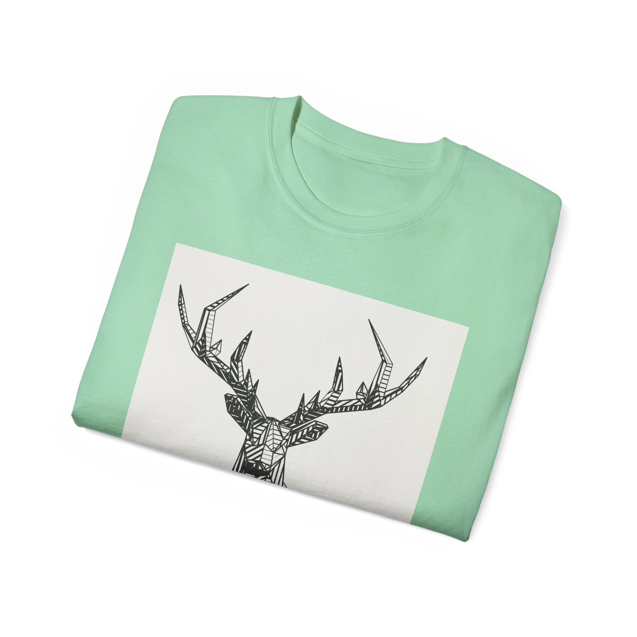 Geometric Deer Graphic Tee - Unisex Ultra Cotton T-Shirt