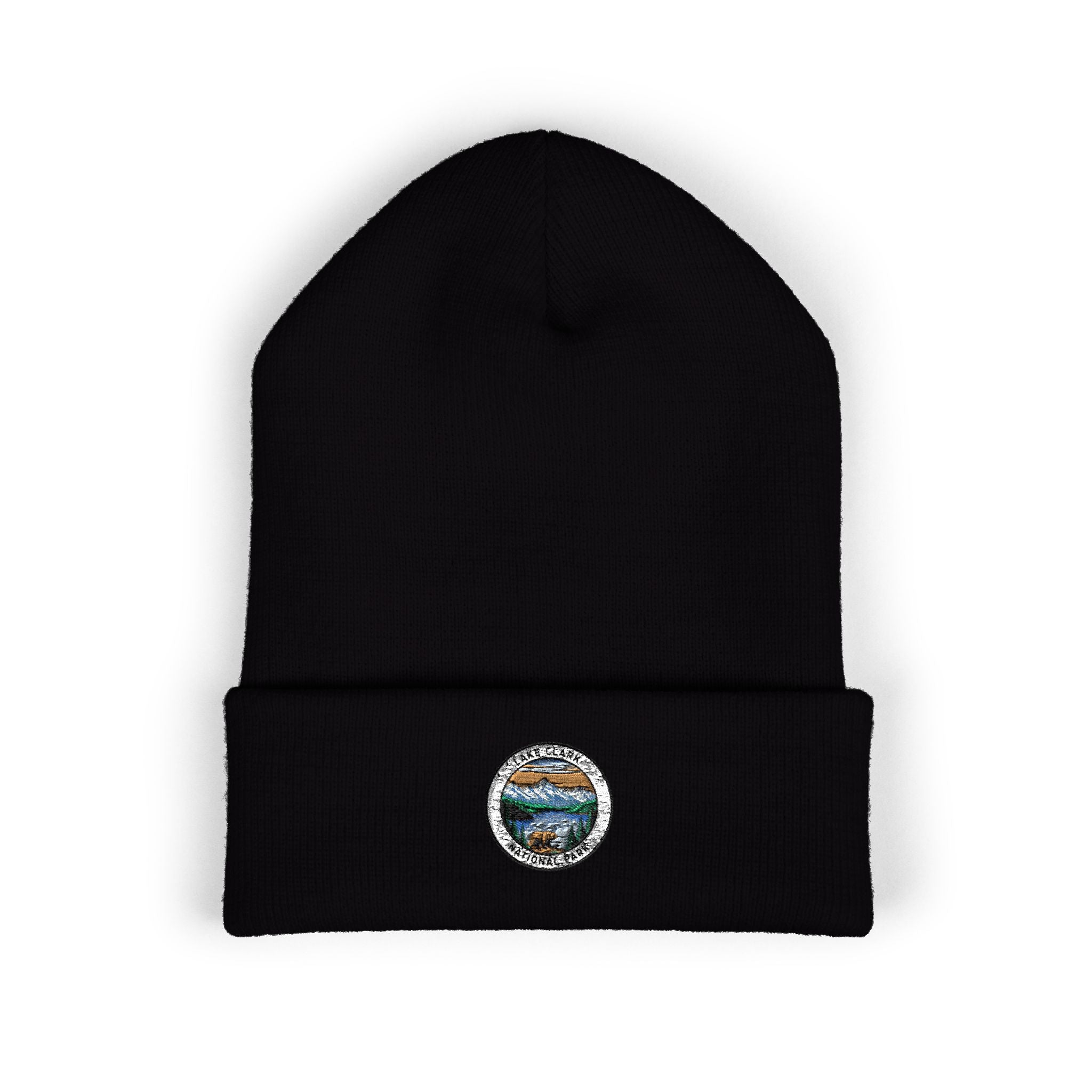 Mountain Lake Seal Beanie | Embroidered Cuffed Beanie