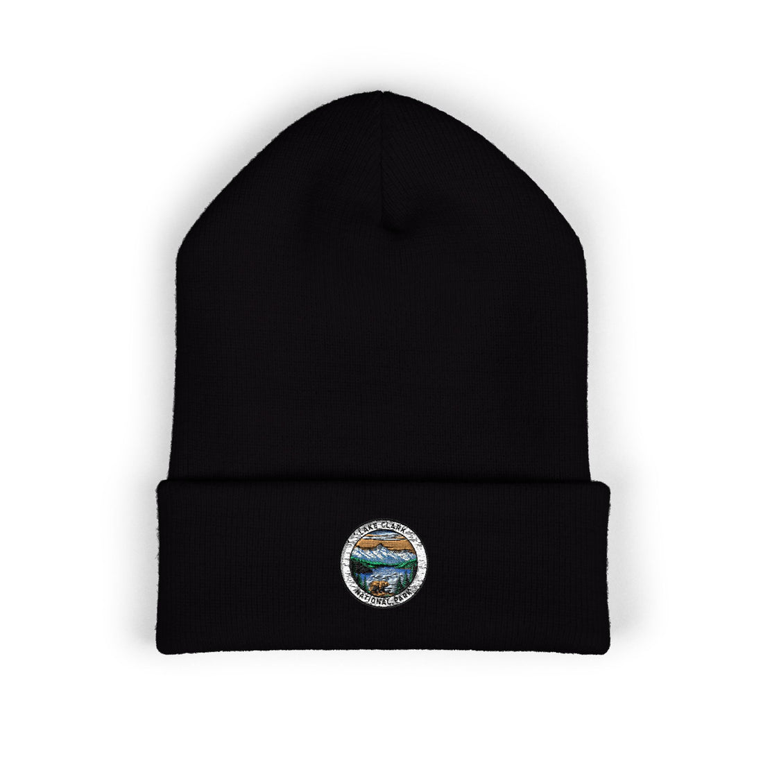 Mountain Lake Seal Beanie | Embroidered Cuffed Beanie