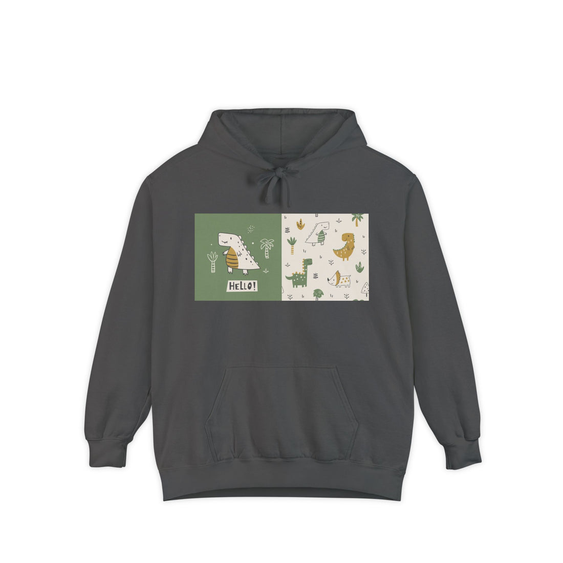 Whimsical Animal Design Hoodie - Cozy Unisex Garment-Dyed Apparel