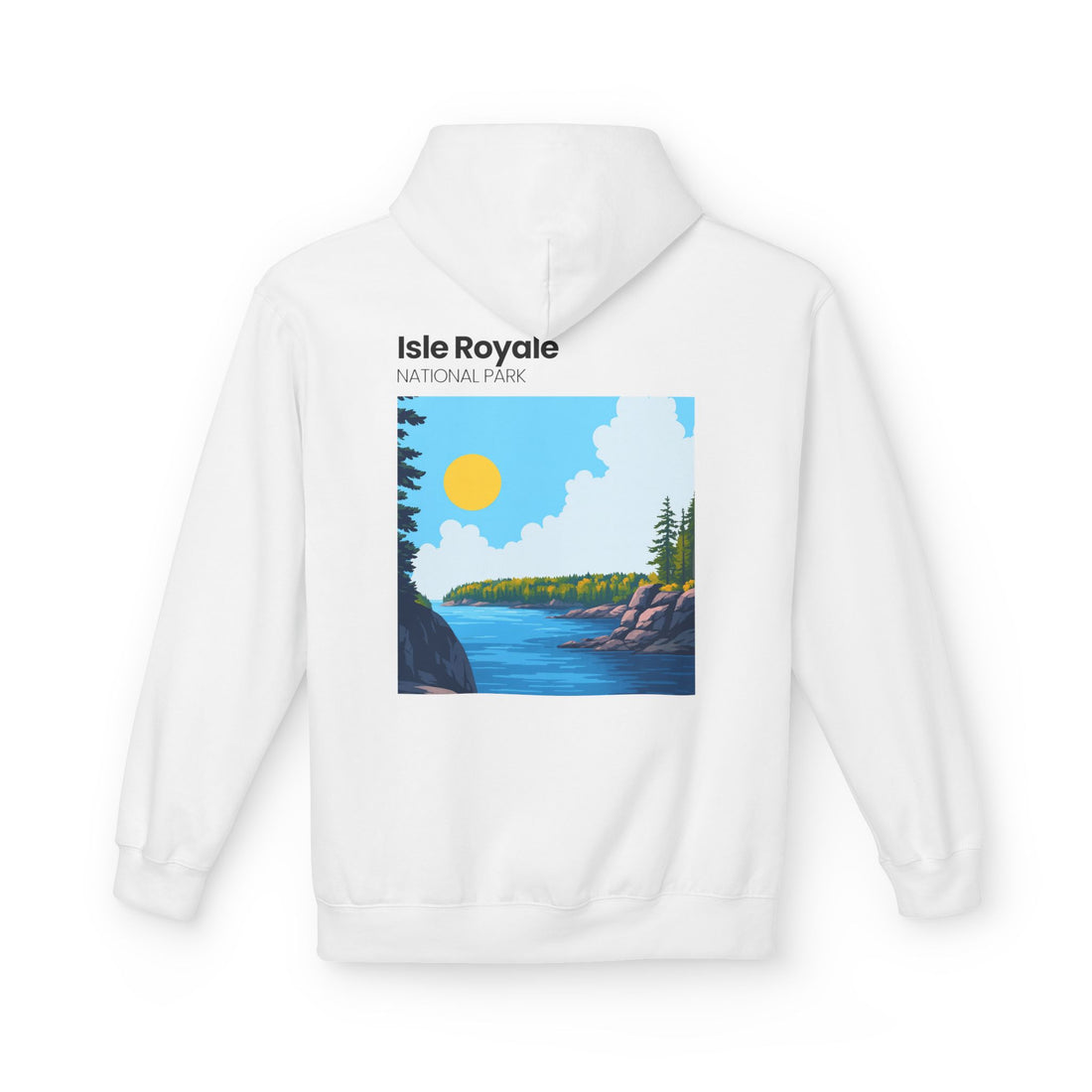 Mountain Sunset Badge Hoodie | Minimal Outdoor Patch Design