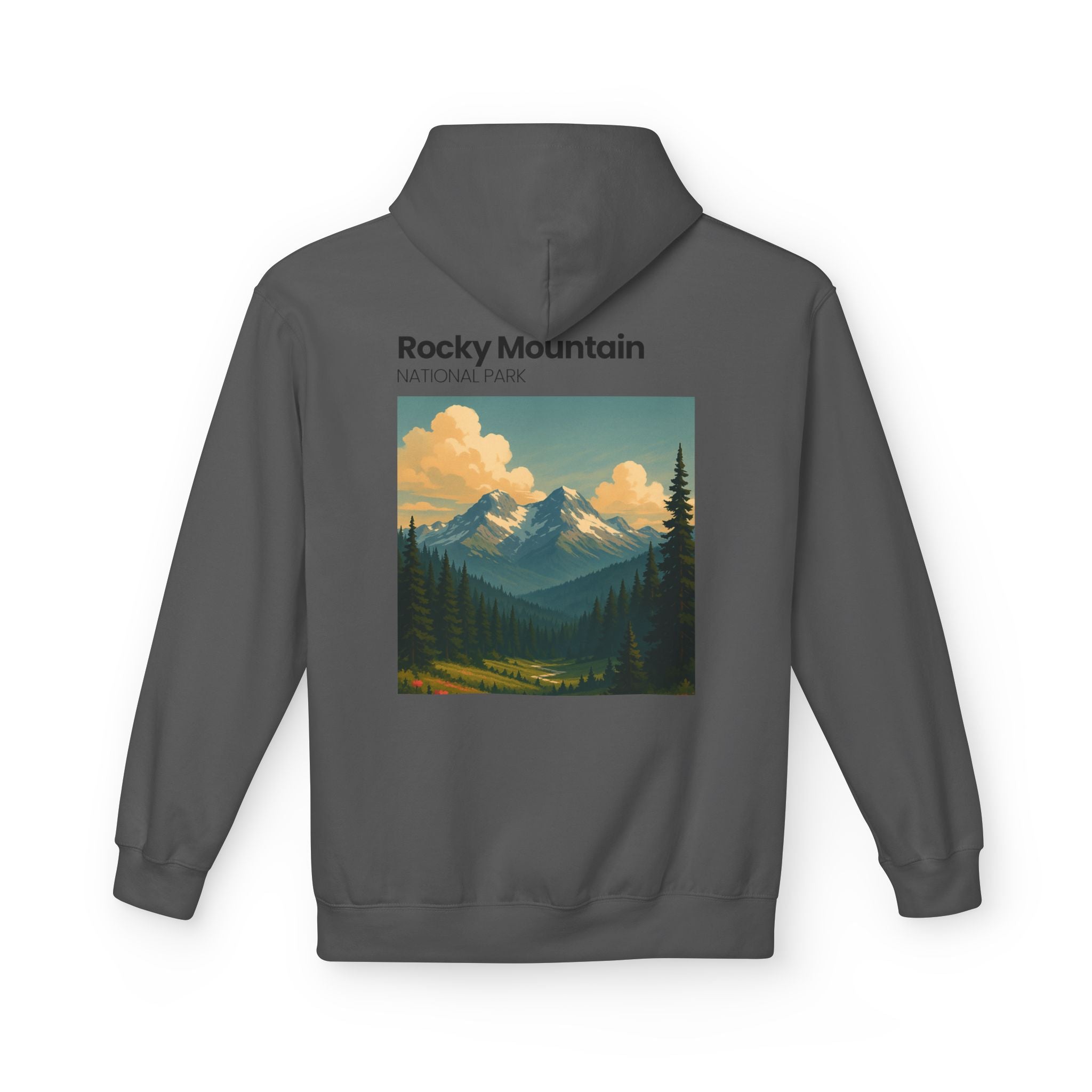 Rocky Mountain National Park Hoodie | Vintage Landscape Print