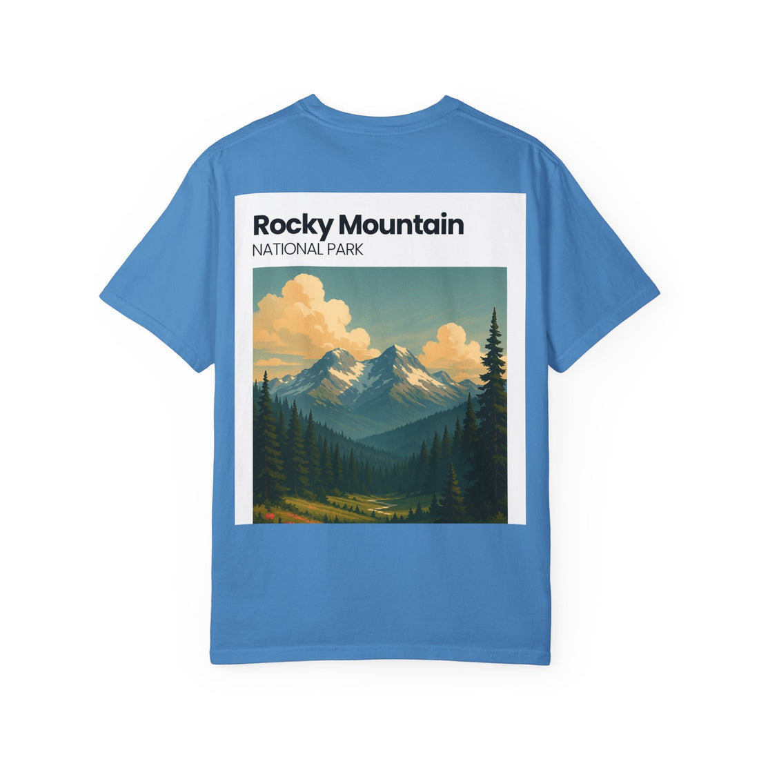 Rocky Mountain National Park Vintage Poster T-shirt | Mountain Landscape Tee