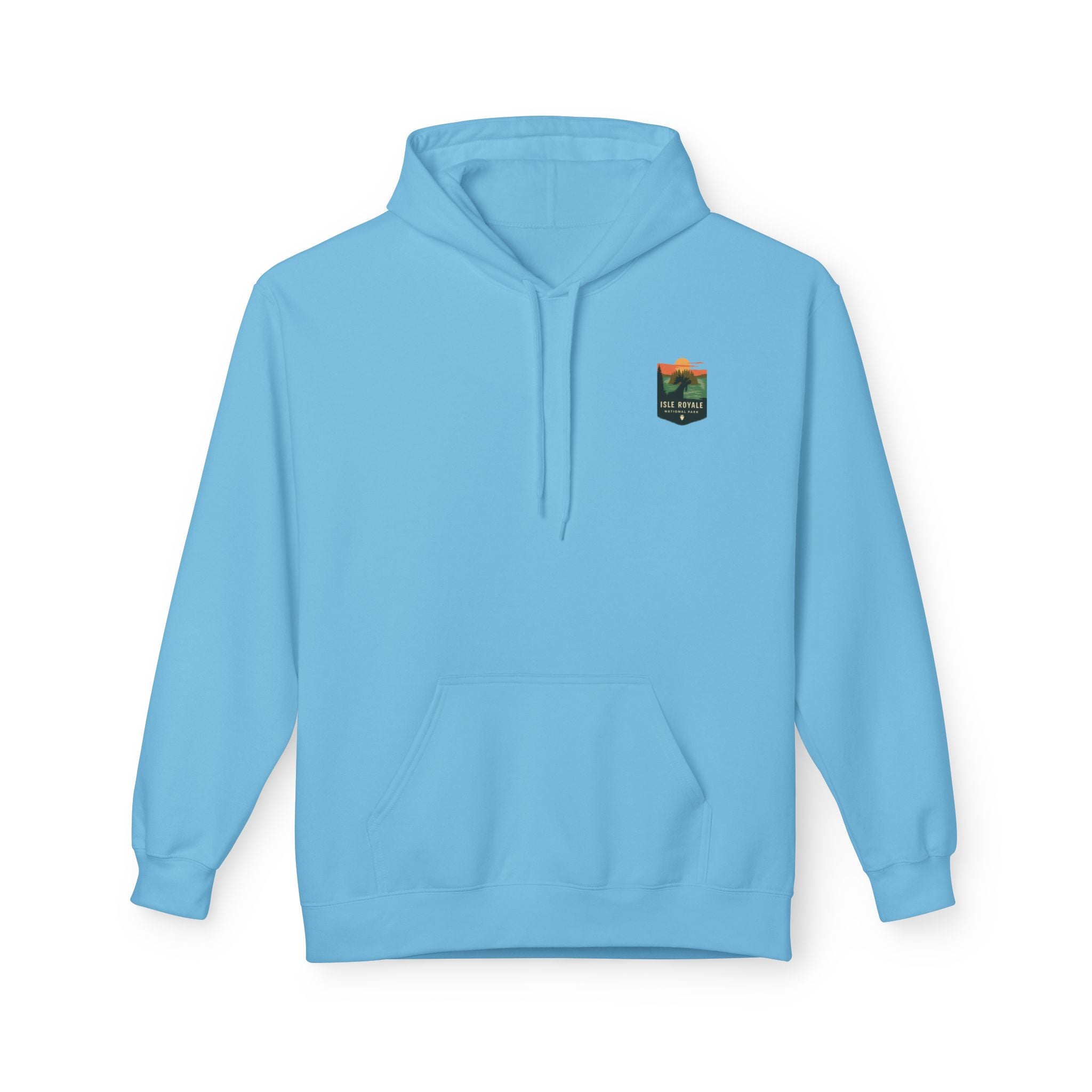Mountain Sunset Badge Hoodie | Minimal Outdoor Patch Design