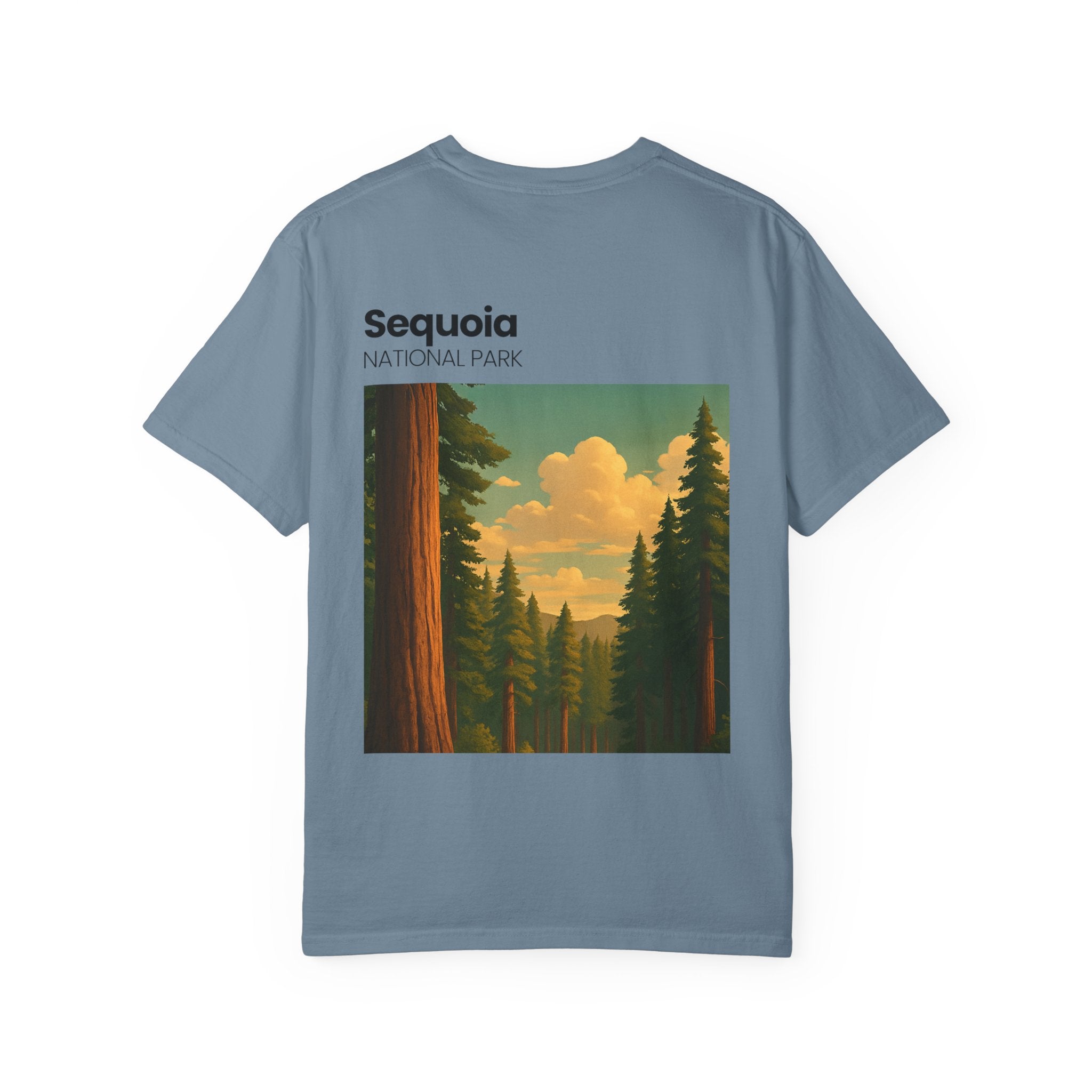 Sequoia National Park Poster Art T-Shirt | Vintage Forest Illustration
