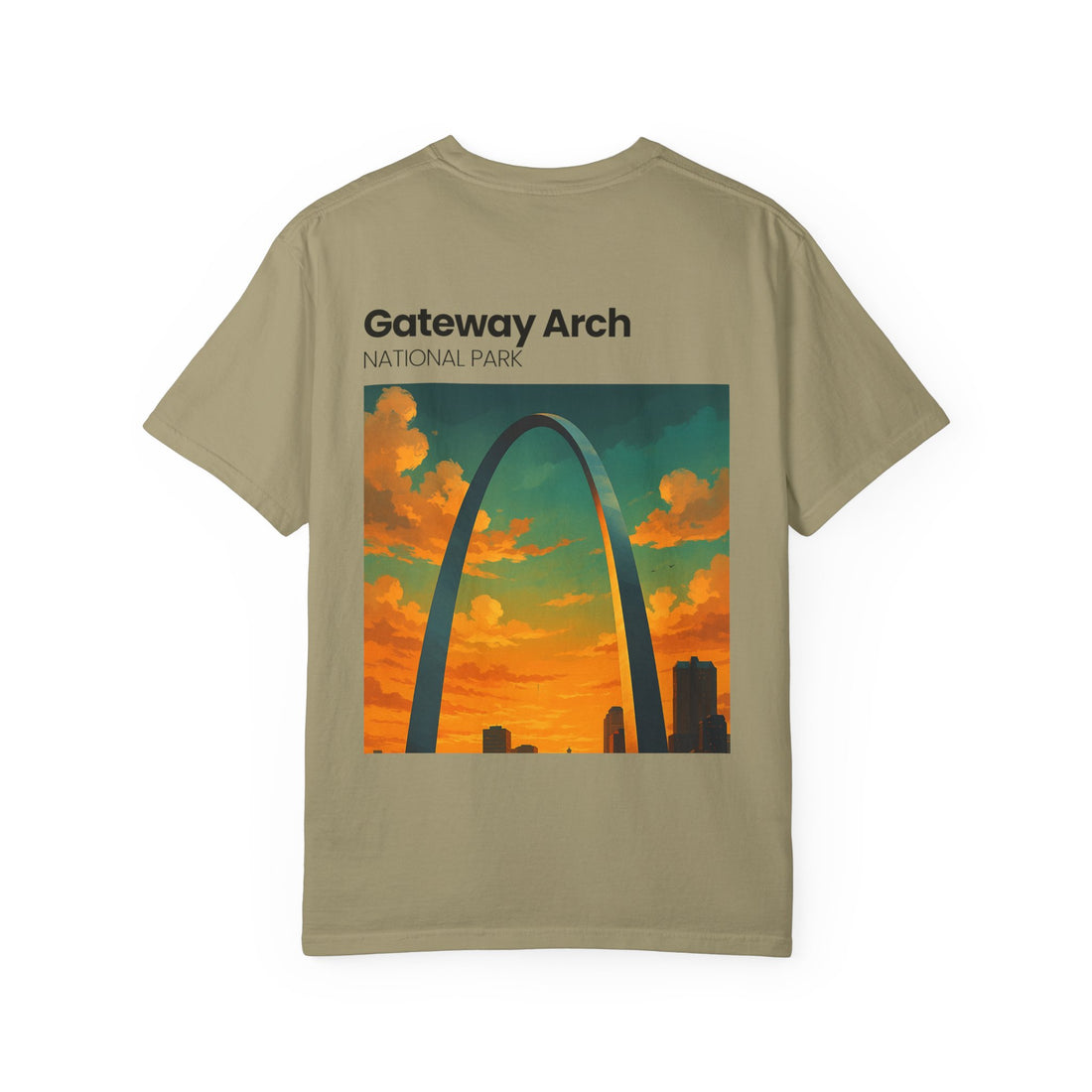 Gateway Arch National Park T-Shirt | St. Louis Skyline Sunset