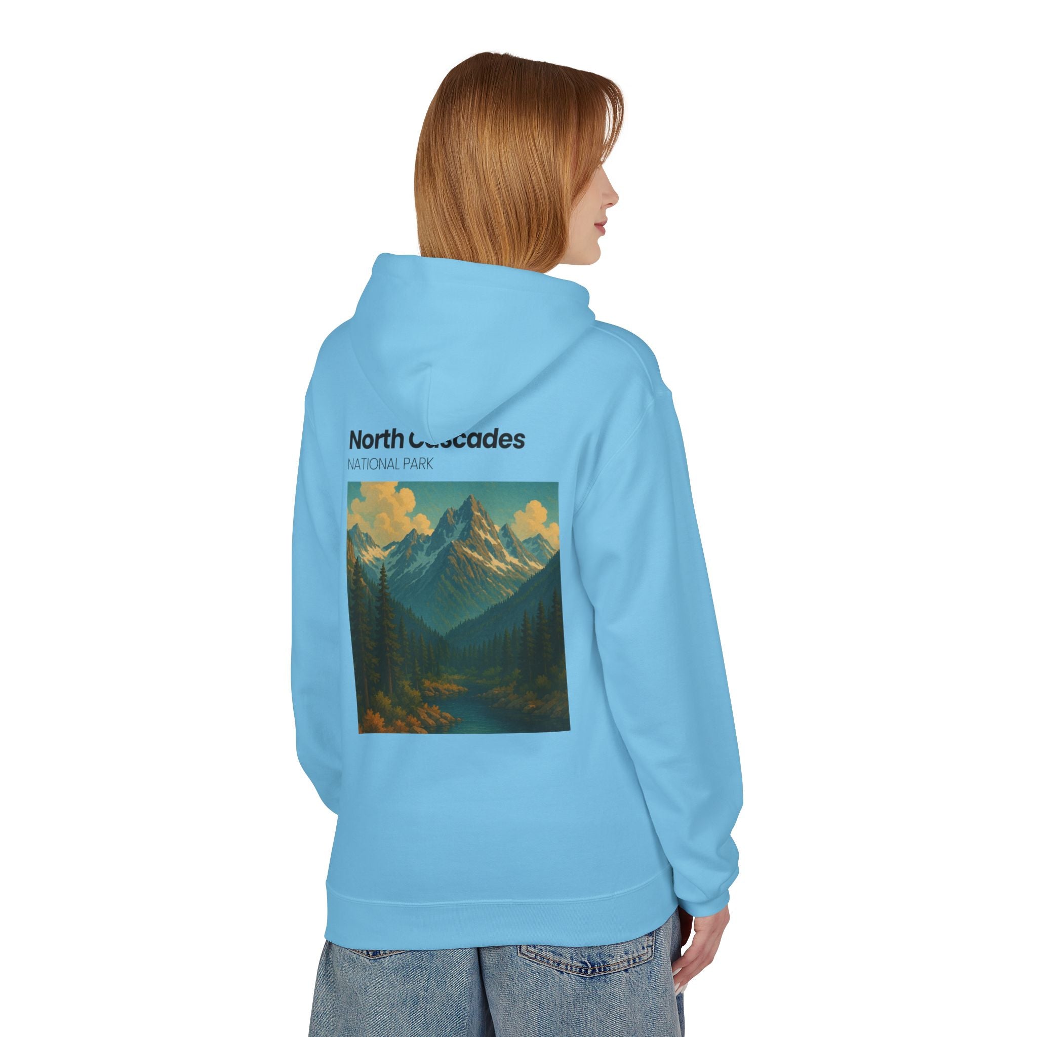 North Cascades National Park mountain art Hoodie | vintage landscape pullover