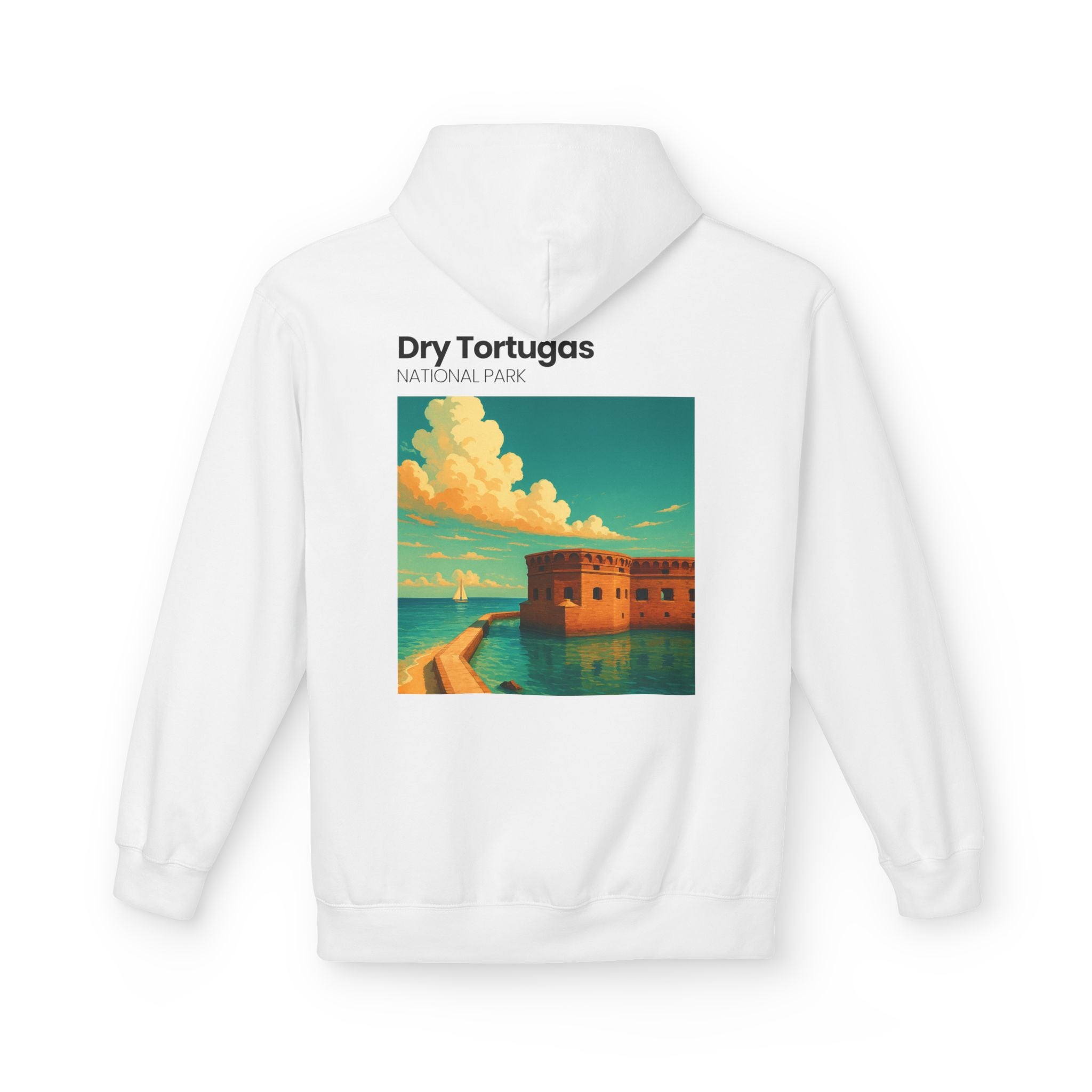 Dry Tortugas National Park Hoodie | Retro Fort Illustration