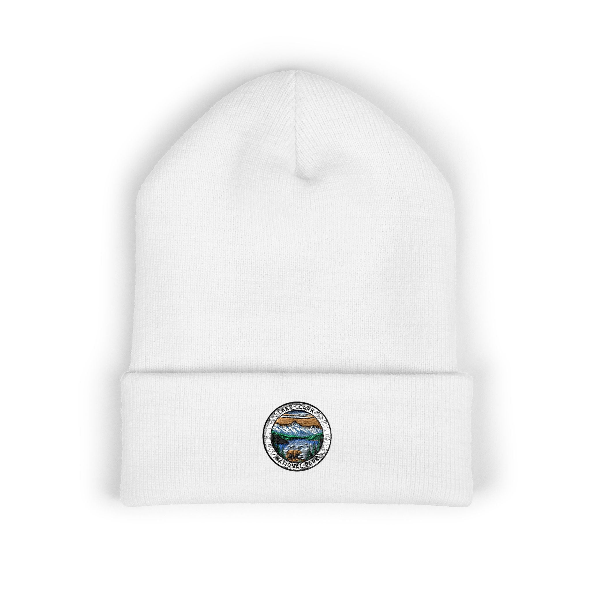 Mountain Lake Seal Beanie | Embroidered Cuffed Beanie