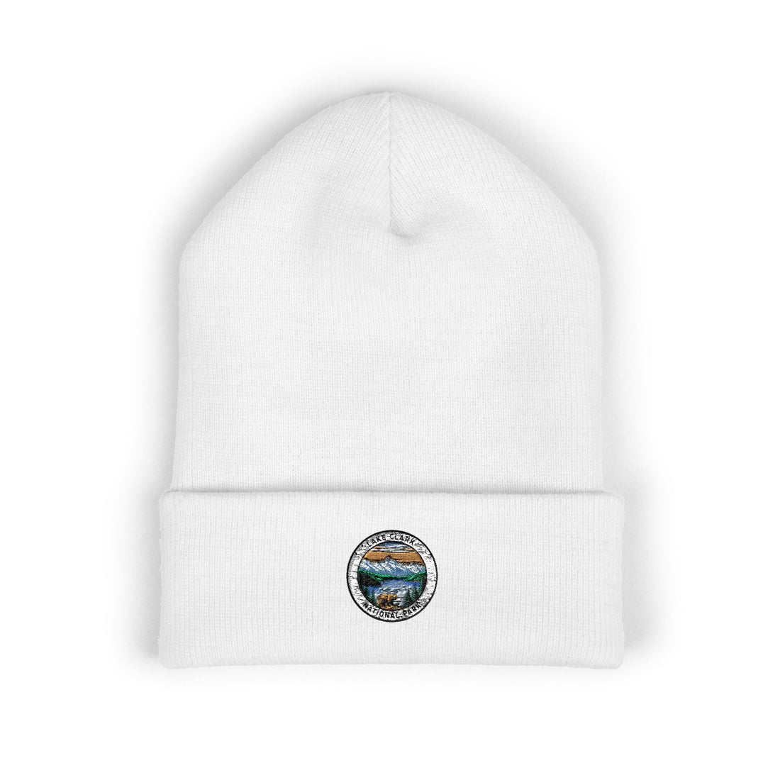 Mountain Lake Seal Beanie | Embroidered Cuffed Beanie