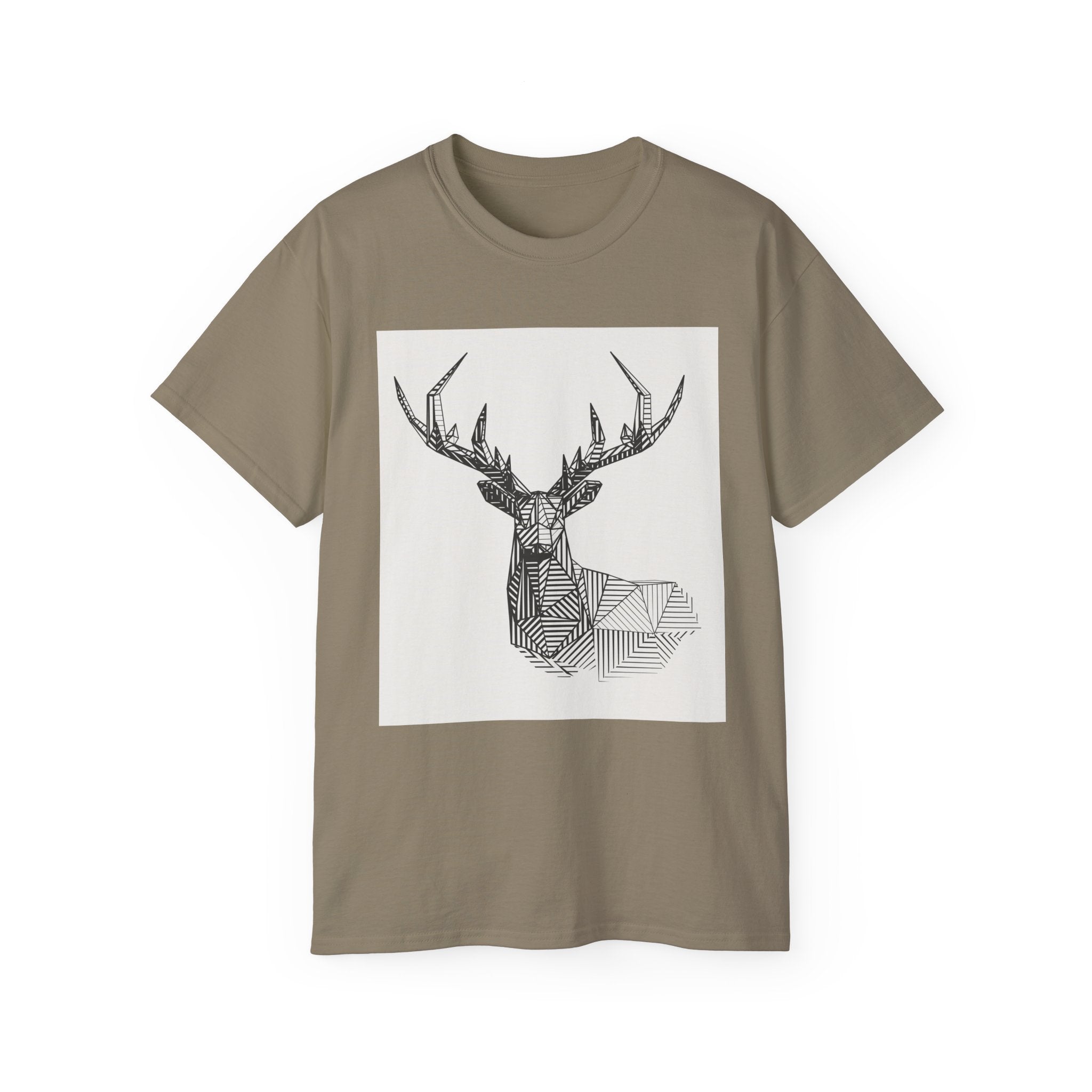 Geometric Deer Graphic Tee - Unisex Ultra Cotton T-Shirt