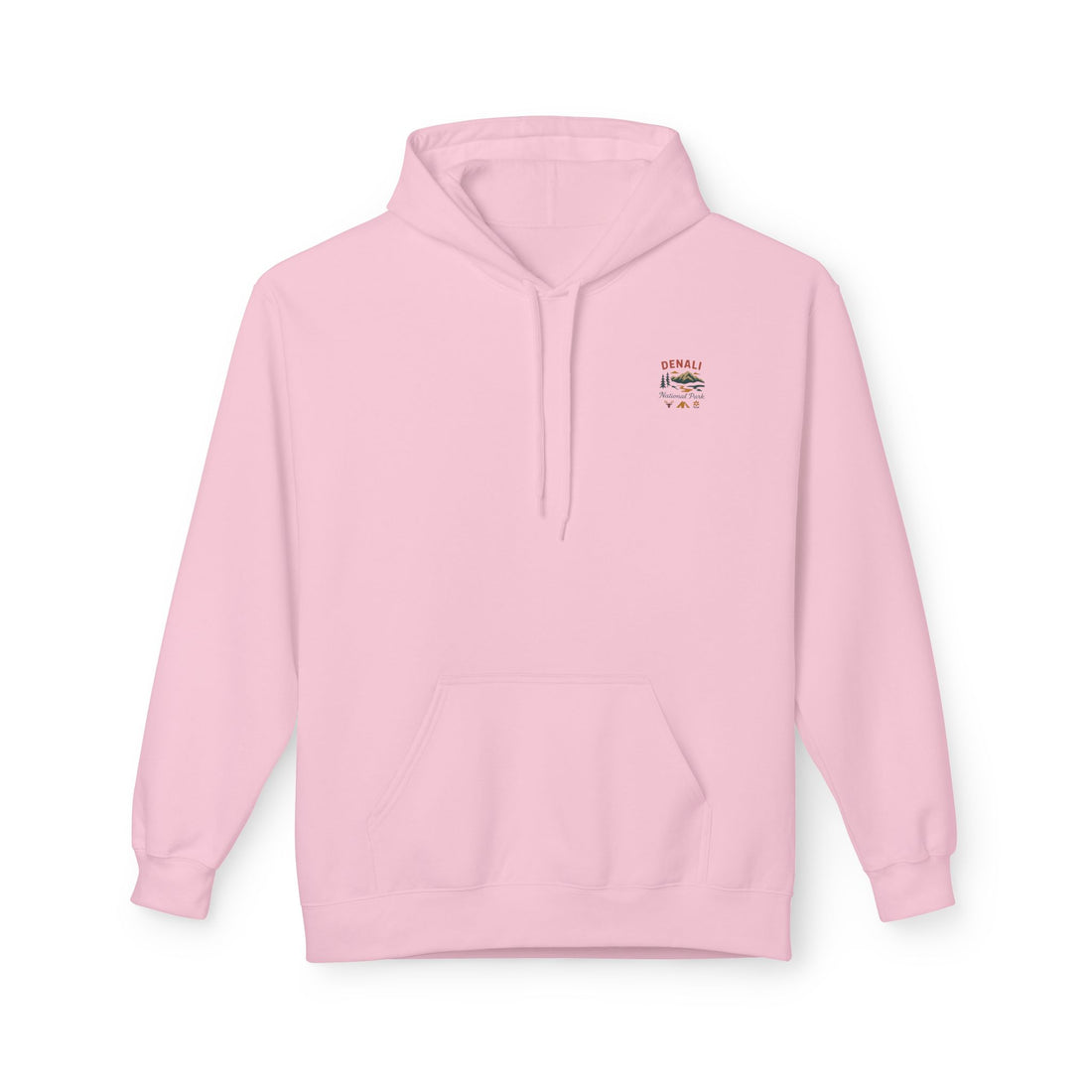 Mini Sunset Surf Patch Hoodie | Palm Tree Beach Graphic, White Chest Print