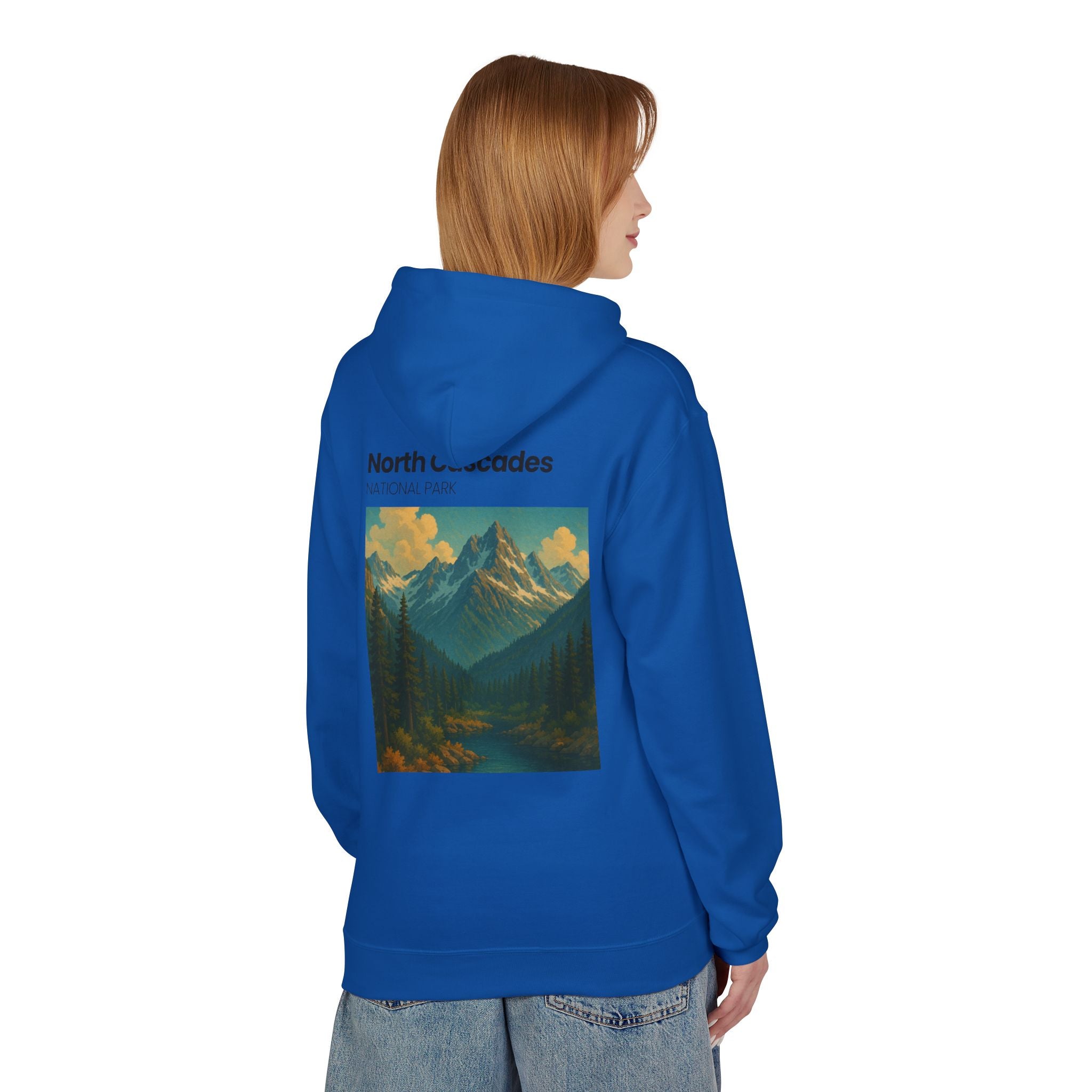 North Cascades National Park mountain art Hoodie | vintage landscape pullover
