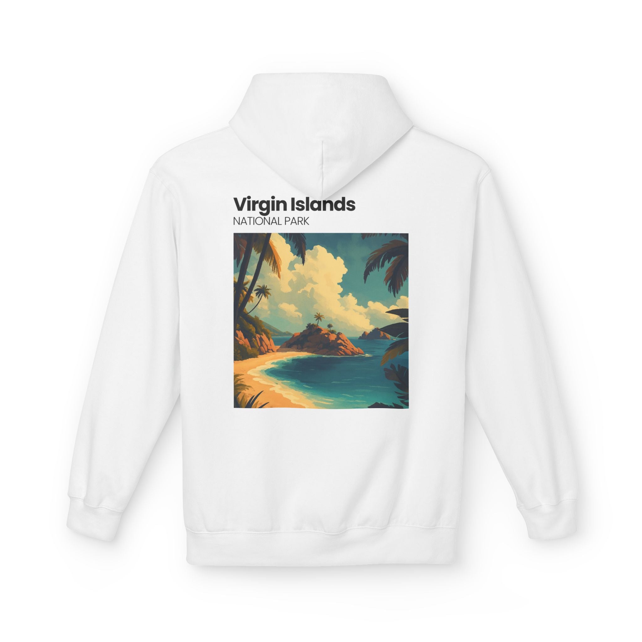 Virgin Islands National Park Beach Hoodie | Tropical Island Sunset