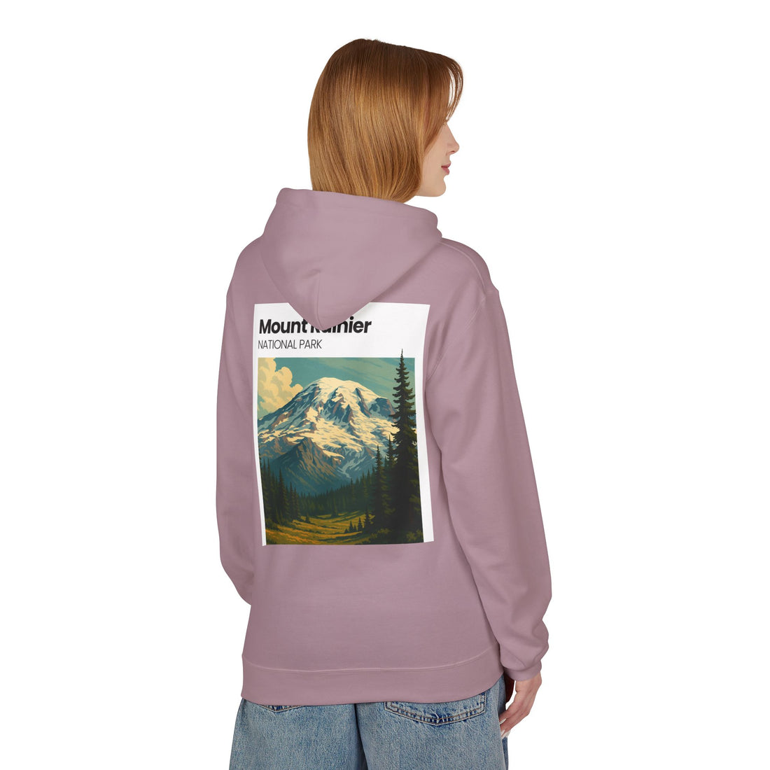 Mount Rainier National Park Hoodie | Vintage Landscape Mountain Design