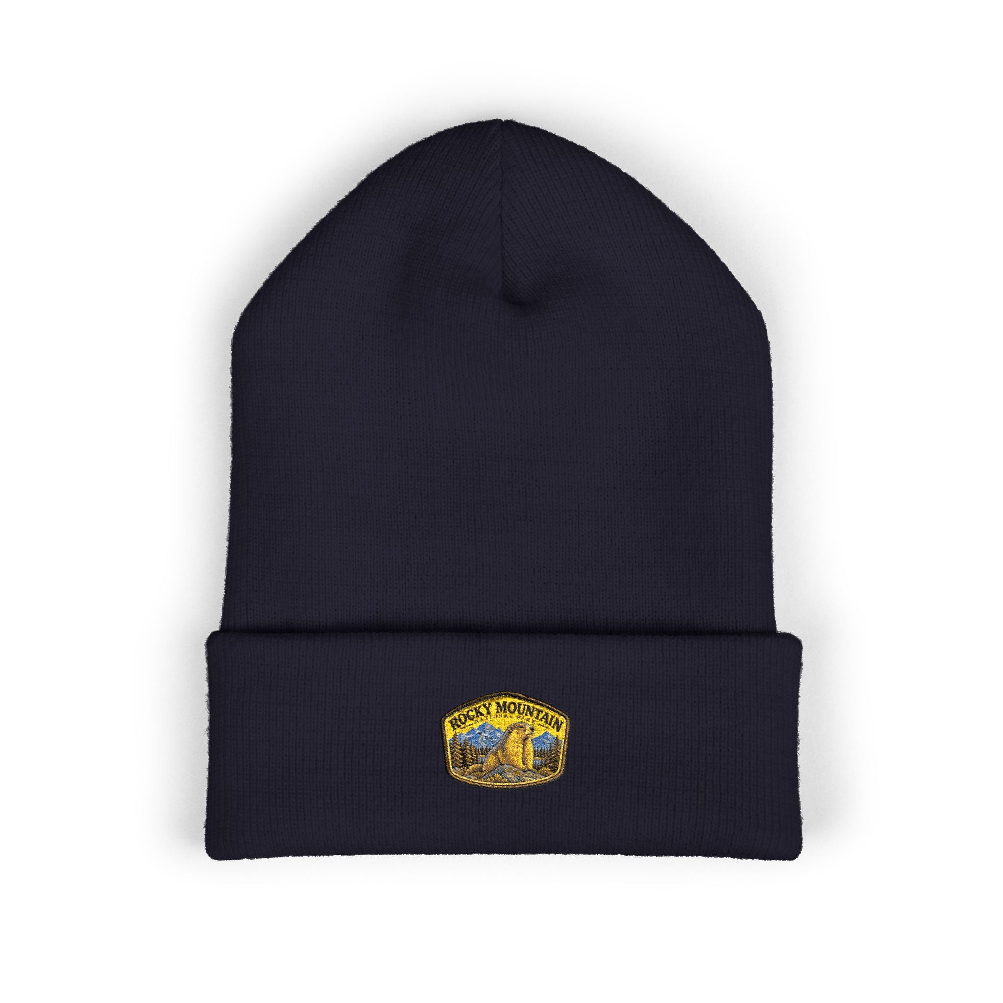 Rocky Mountain National Park Marmot Beanie Peak Arch Patch Logo
