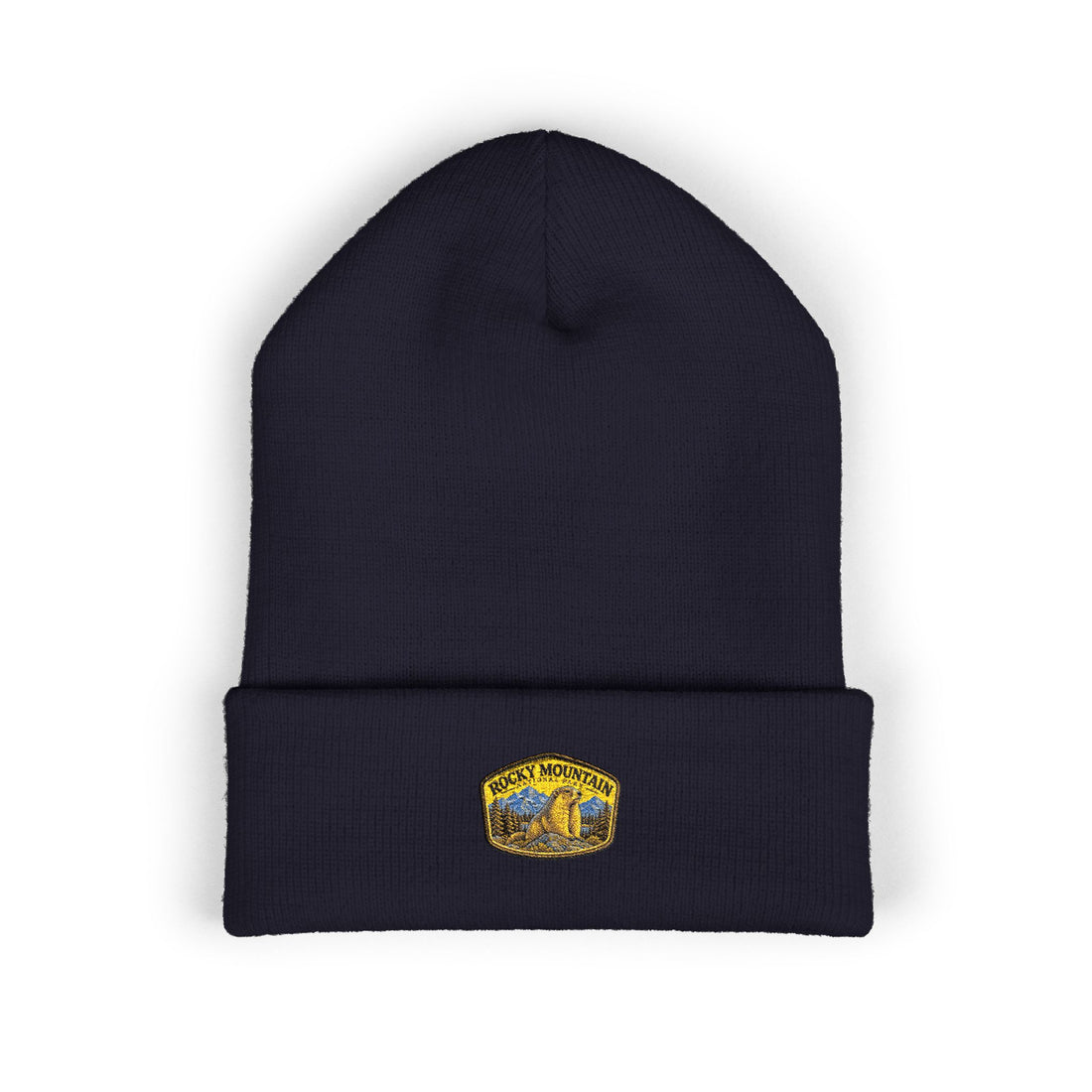 Rocky Mountain National Park Marmot Beanie Peak Arch Patch Logo