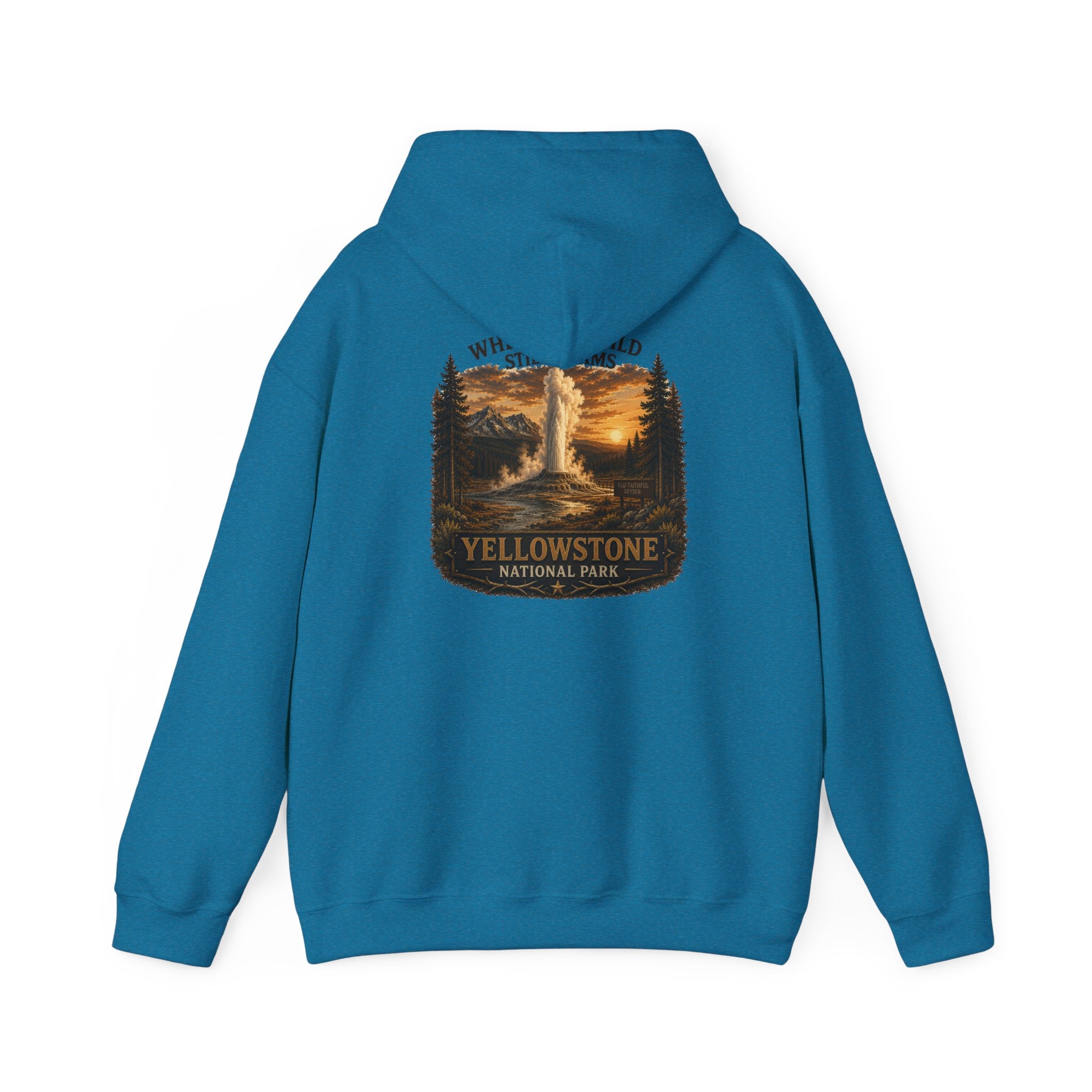 Yellowstone Old Faithful Hoodie – Where the Wild Still Roams