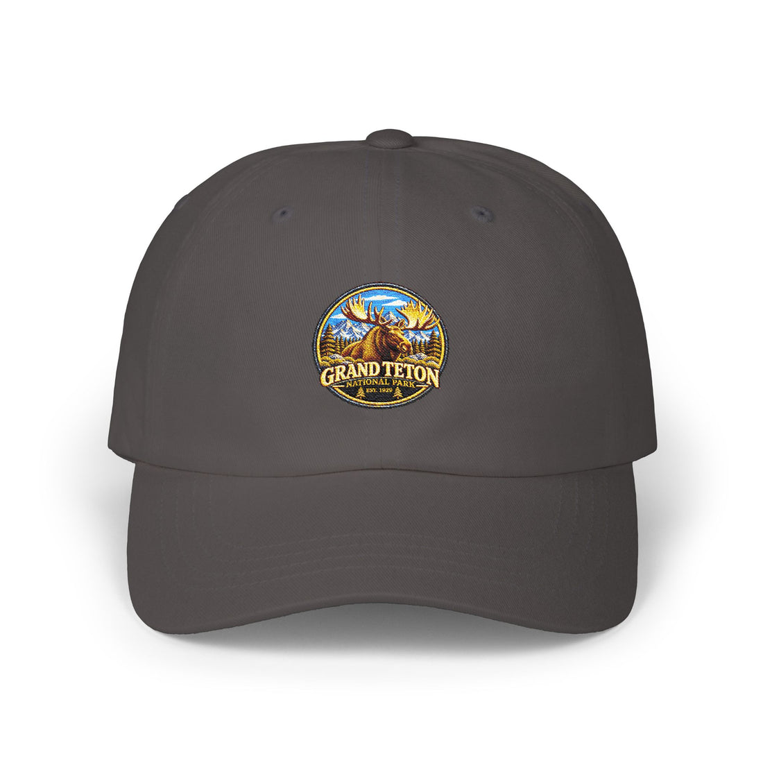 Grand Teton National Park Moose Round Logo Dad Cap