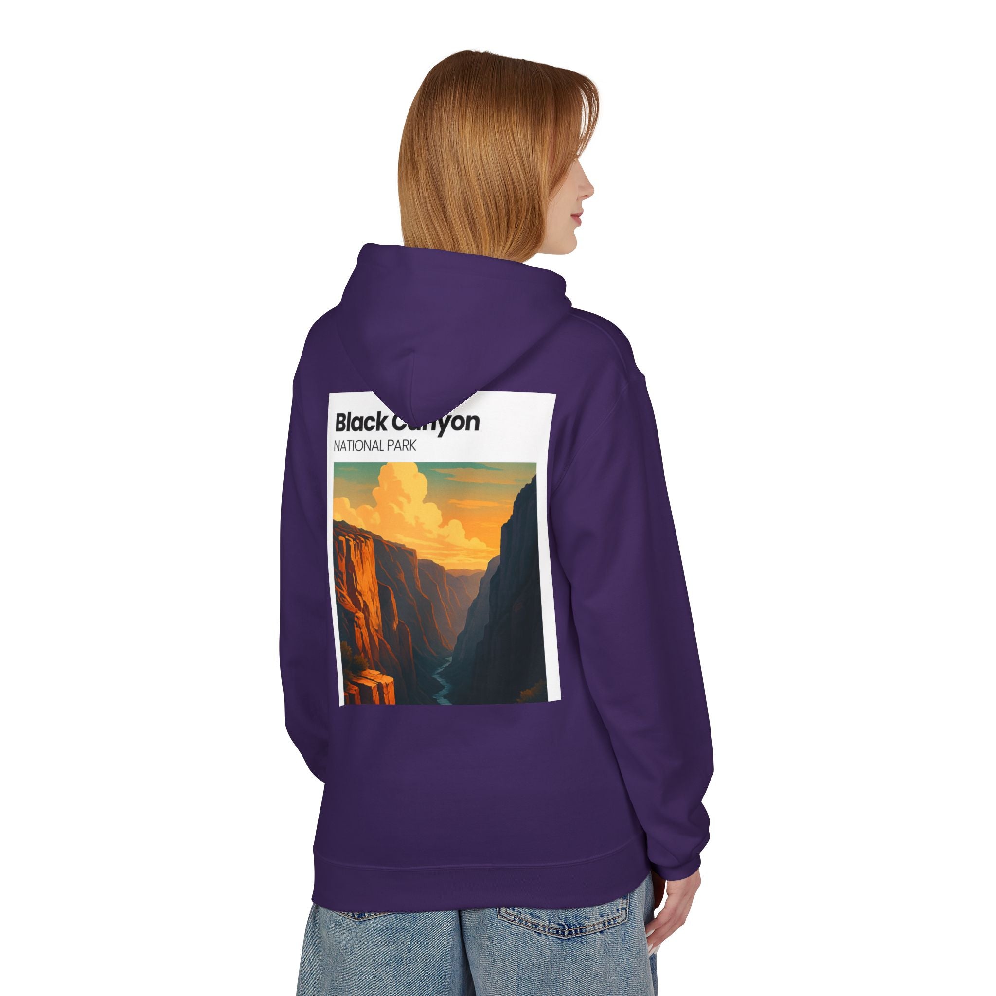 Black Canyon National Park Hoodie | Vintage Canyon Sunset Illustration