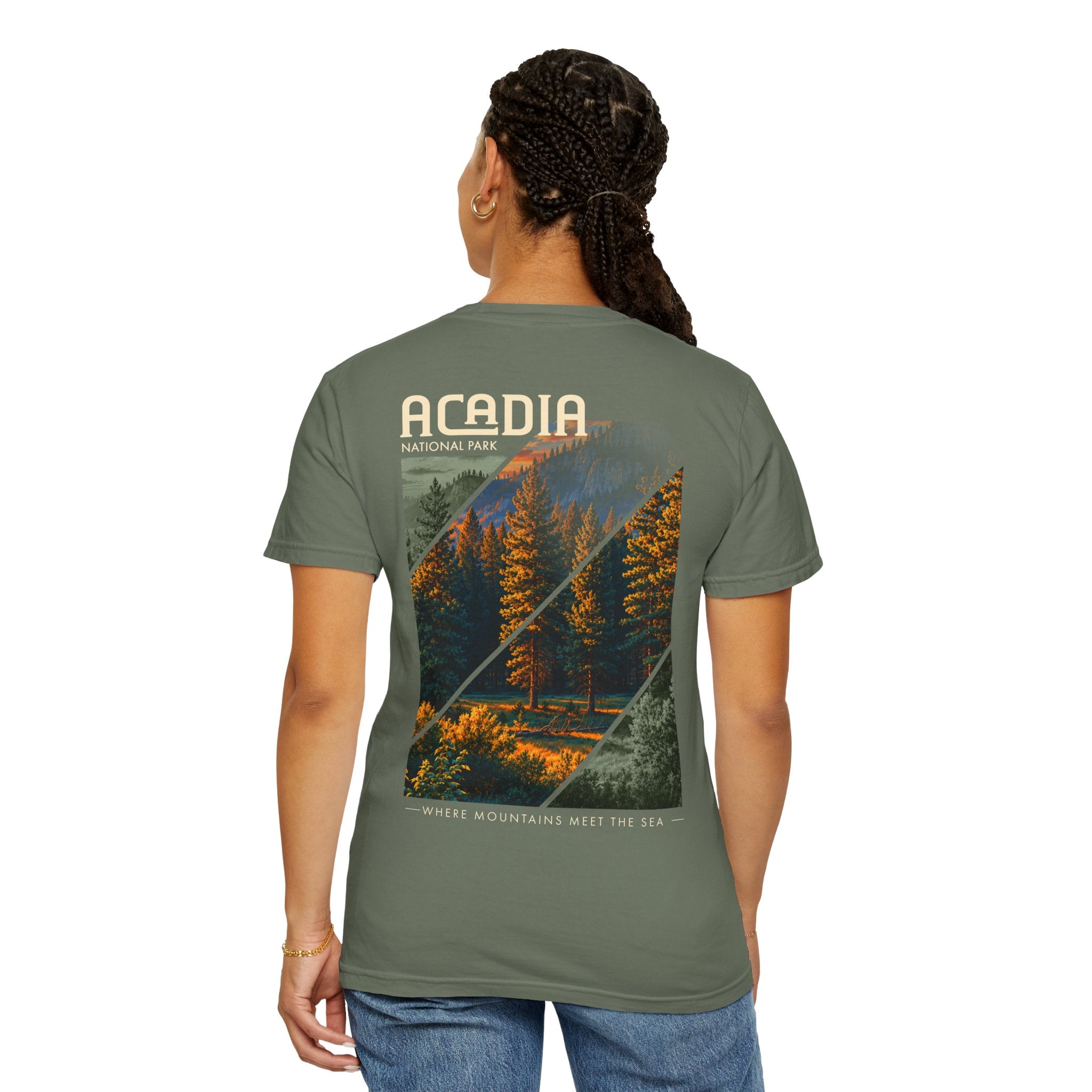 Acadia National Park Pine Trees Graphic T-Shirt