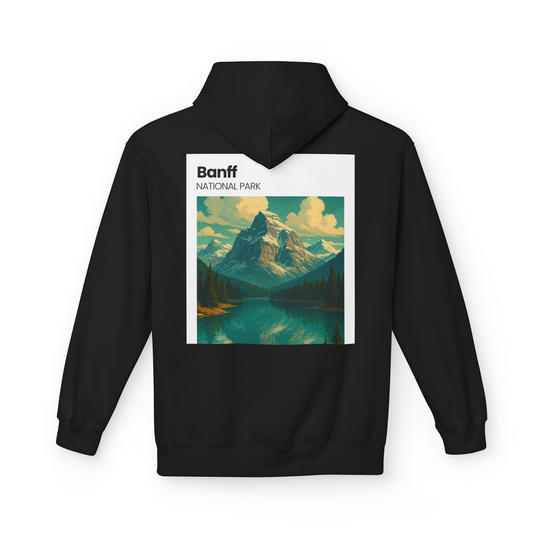 Banff National Park landscape Hoodie | Mountain Lake Vintage Poster