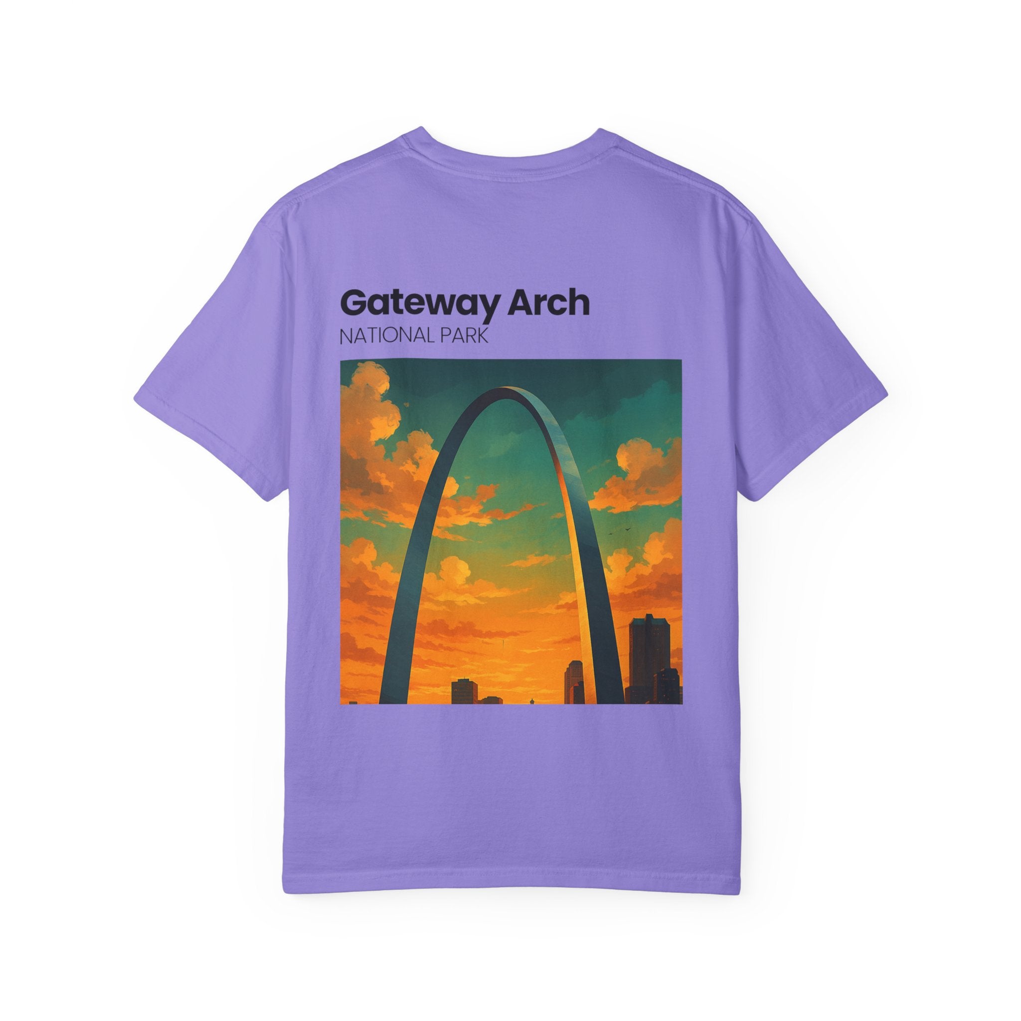 Gateway Arch National Park T-Shirt | St. Louis Skyline Sunset