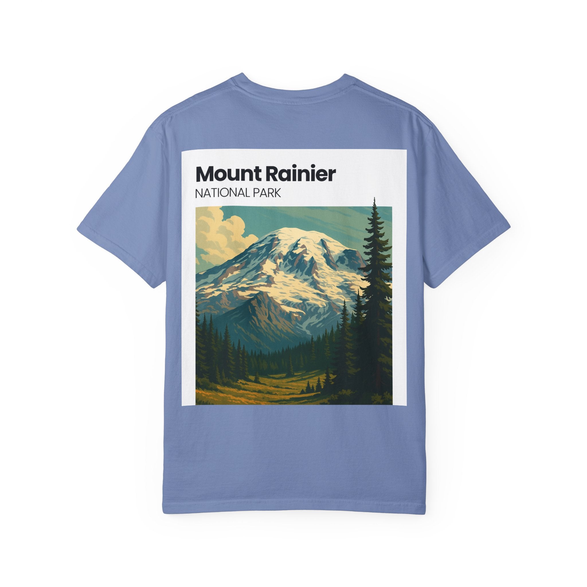 Mount Rainier National Park Poster T-Shirt | Vintage Landscape Graphic