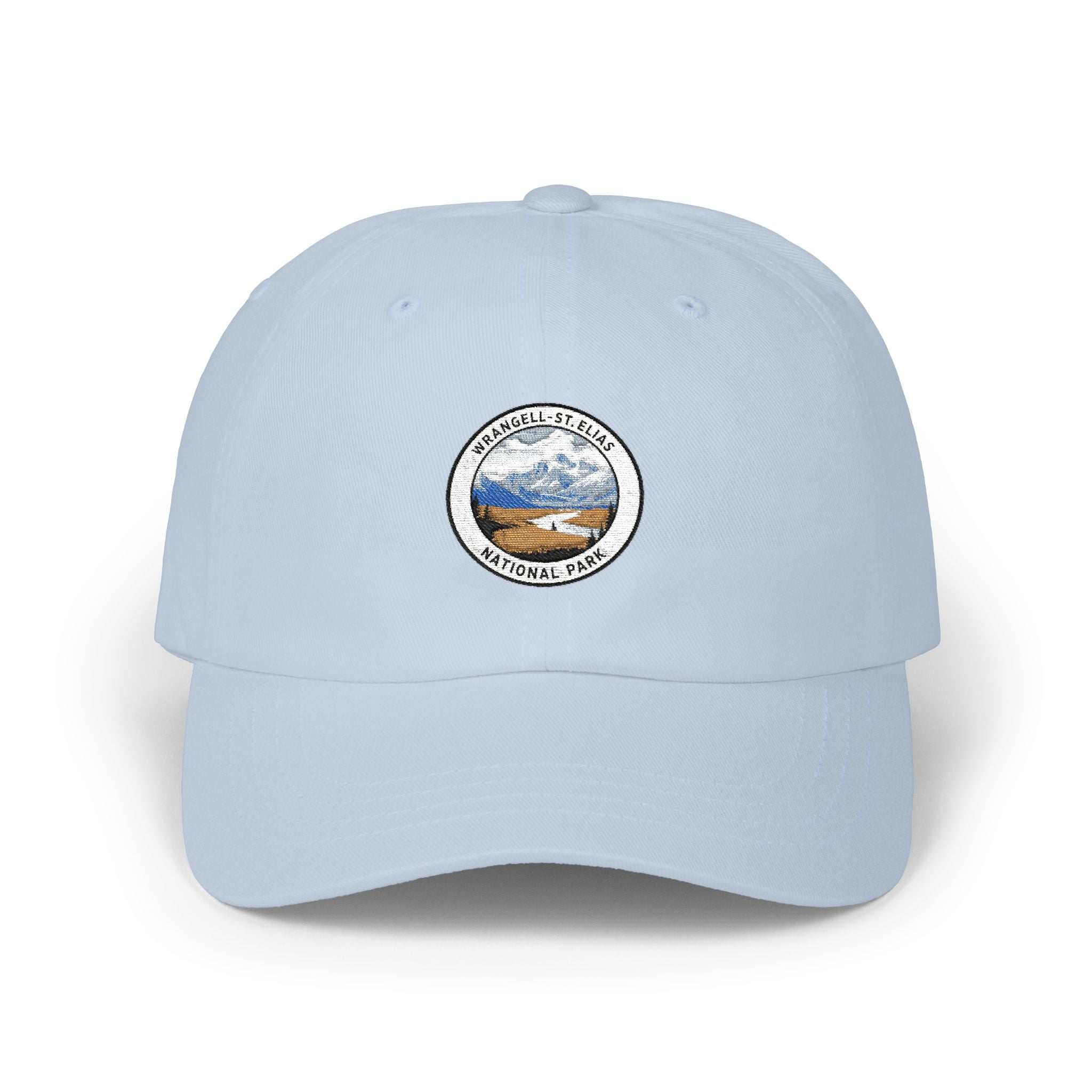 Wrangell St Elias Mountain Landscape Patch Classic Dad Cap | Scenic Outdoor Hat